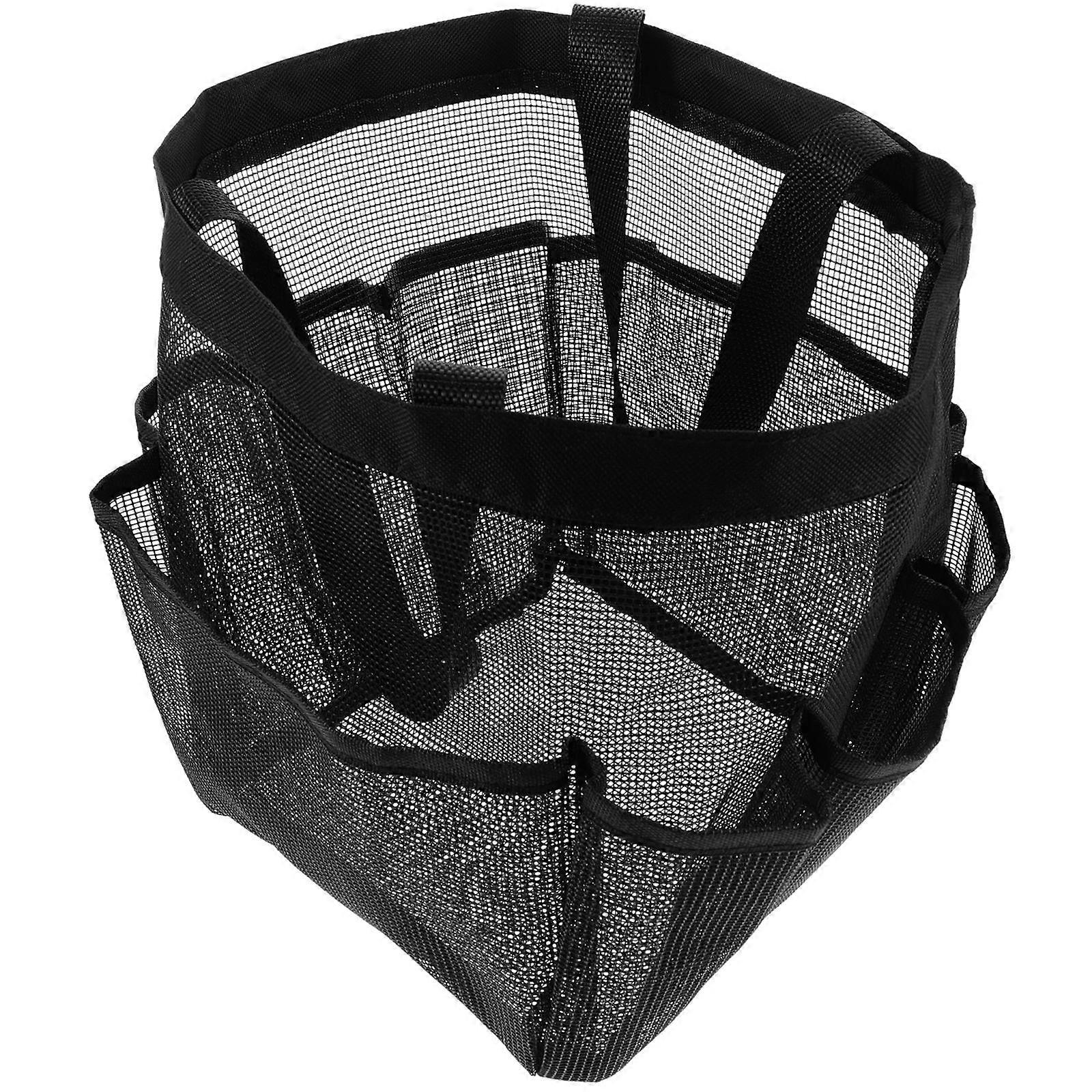 Portable Toiletry Handbag Hanging for Storage Use 2Pcs Black Shower Bag