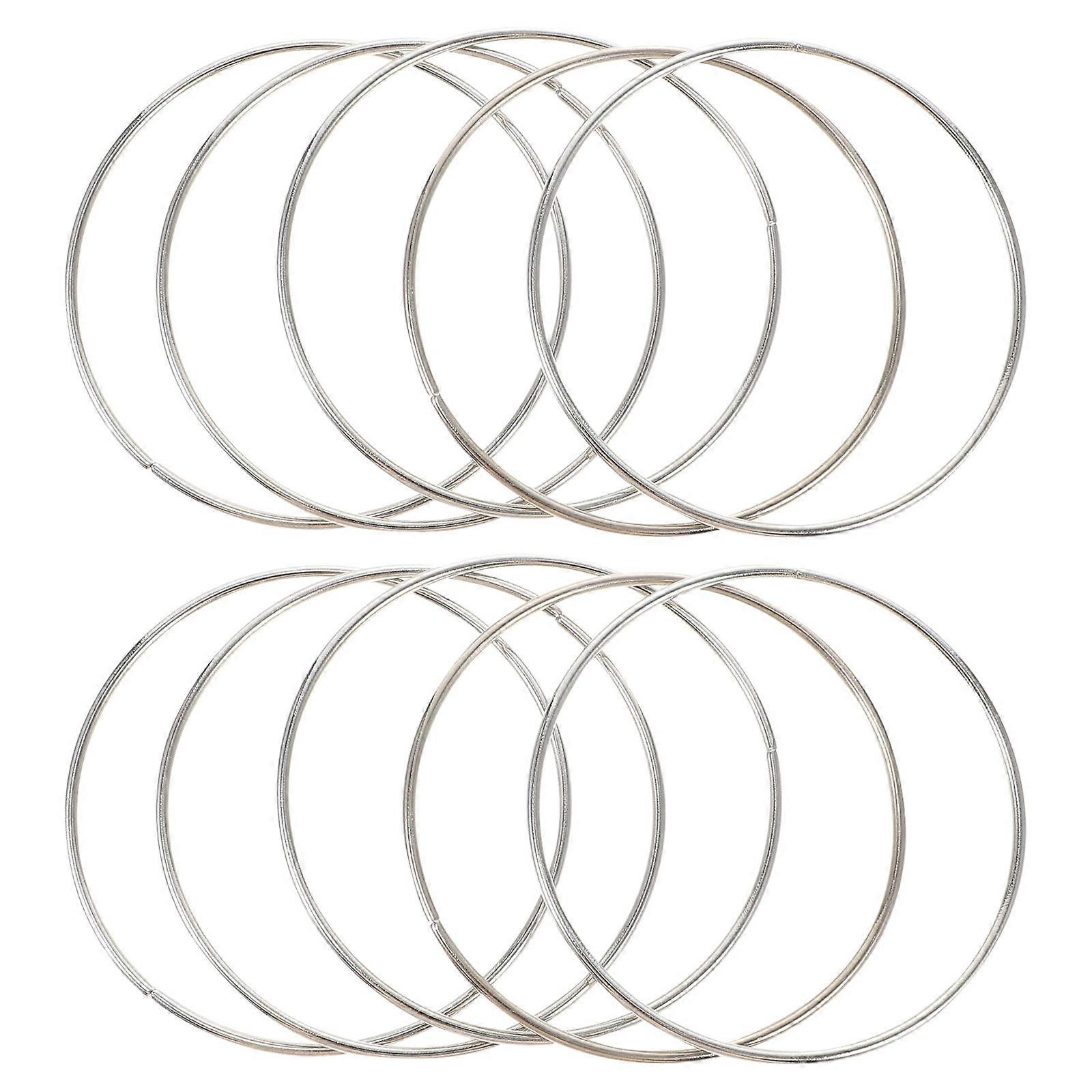 Dreamcatcher Accessories Metal Ring Round DIY Craft 10Pcs Silver Set