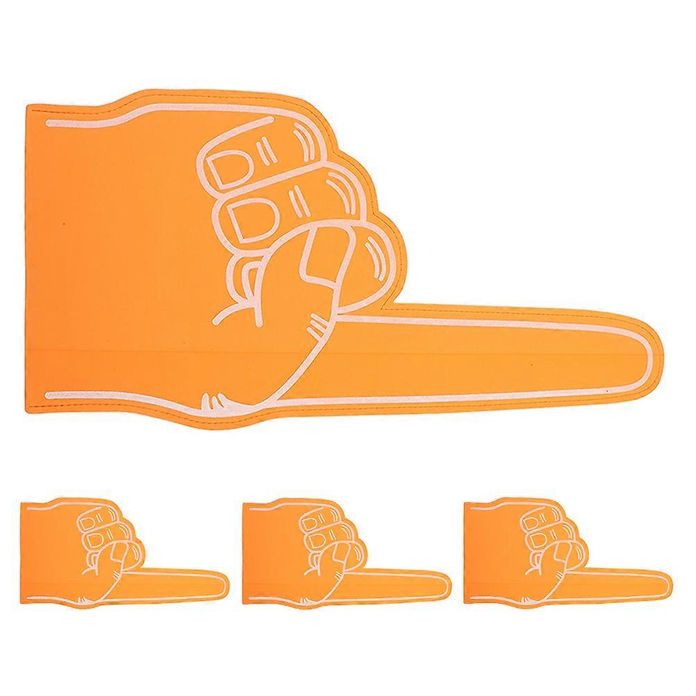 Foam Hand Prop Giant Foam Finger for Cheering 16Pcs Orange Lightweight