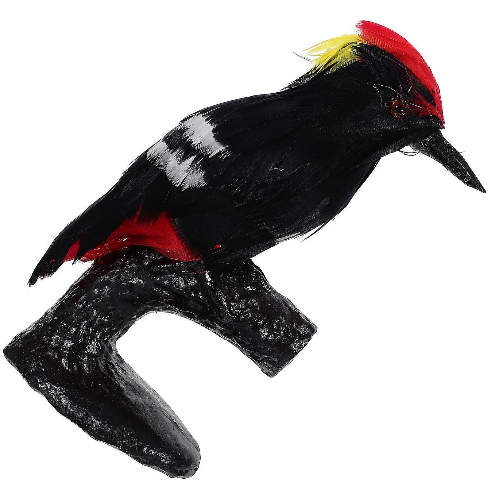Bird Model Woodpecker Simulation Decoration with 2Pcs for Office Use