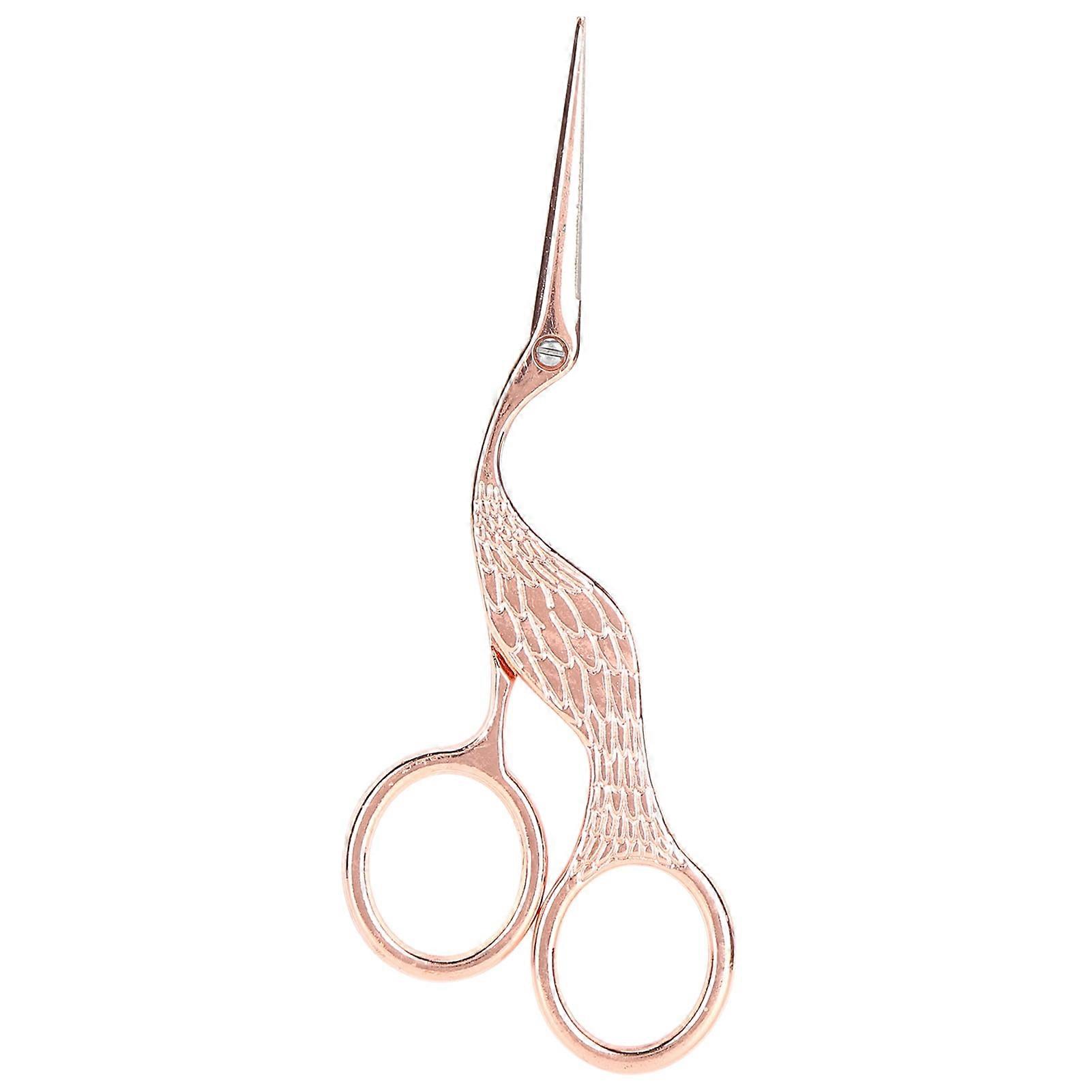 Vintage Bird Shape Scissors, Stainless Steel compatible with Sharp Tip, Rose Gold Finish, compatible with Sharp & Durable for Sewing, Embroidery,