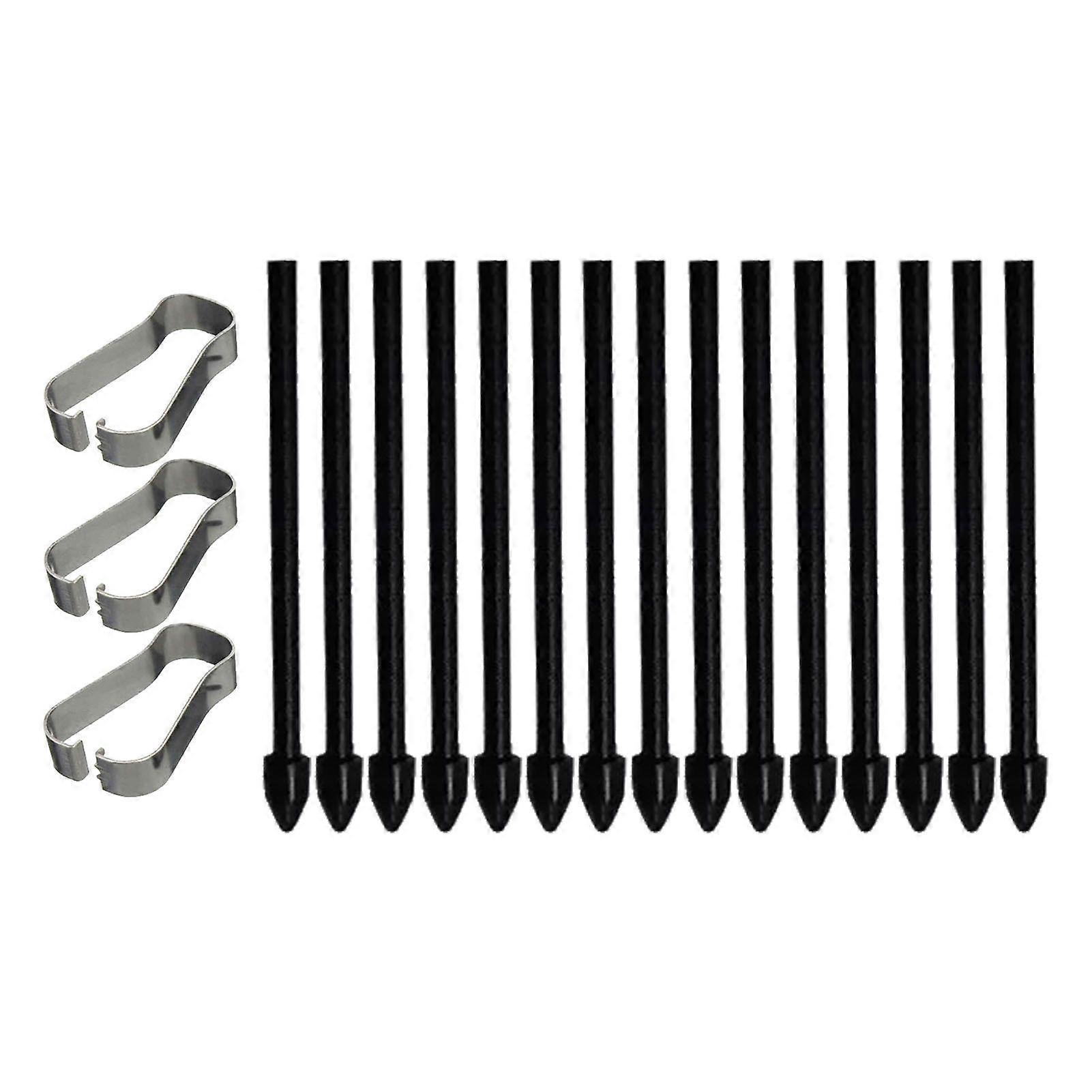 15Pcs Touch Screen Stylus Tips Durable ABS Quick Writing Easy Assembly For S6 Stylus Tips with Tweezers Black