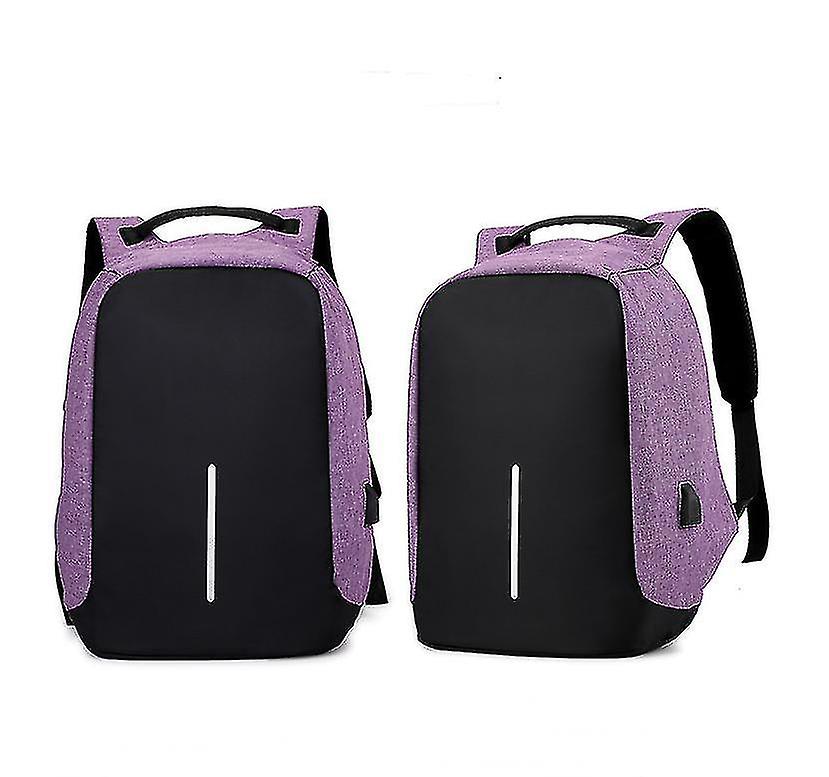 Backpacks Multi-functional Water Resistant Usb Notebook Backpack Purple