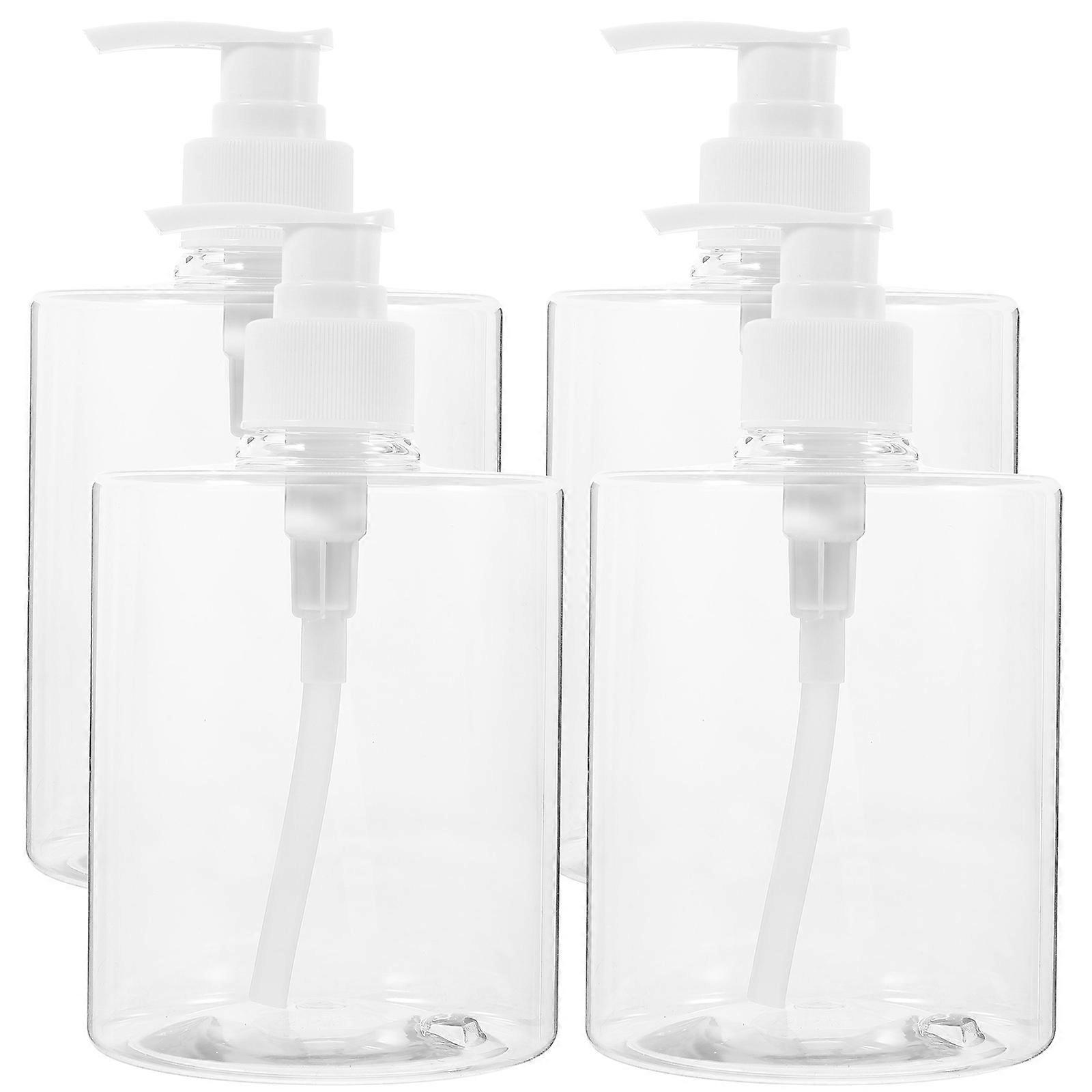 Refillable Lotion Bottle Clear Plastic Pump Dispensers for Storage 8Pcs