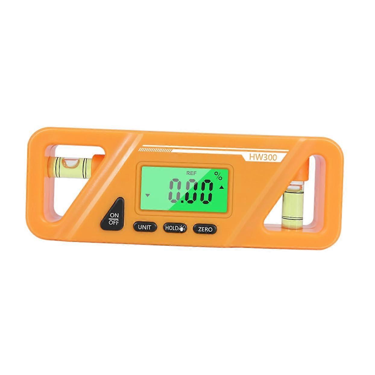 3in1 Digital Angle Gauge Inclinometer With Bubble Level Magnetic Protractor For Tilt Measurement 90Degree Digital Level Tool Orange