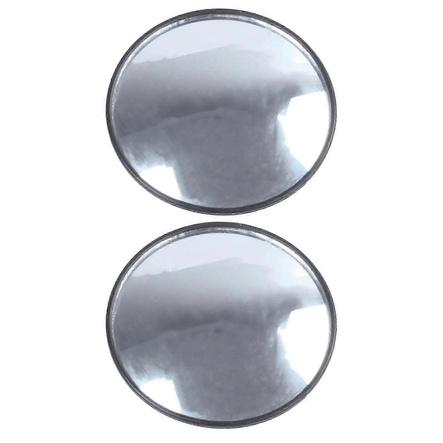 2 Pcs 95mm OD Adhesive Round Convex Rear Mirror