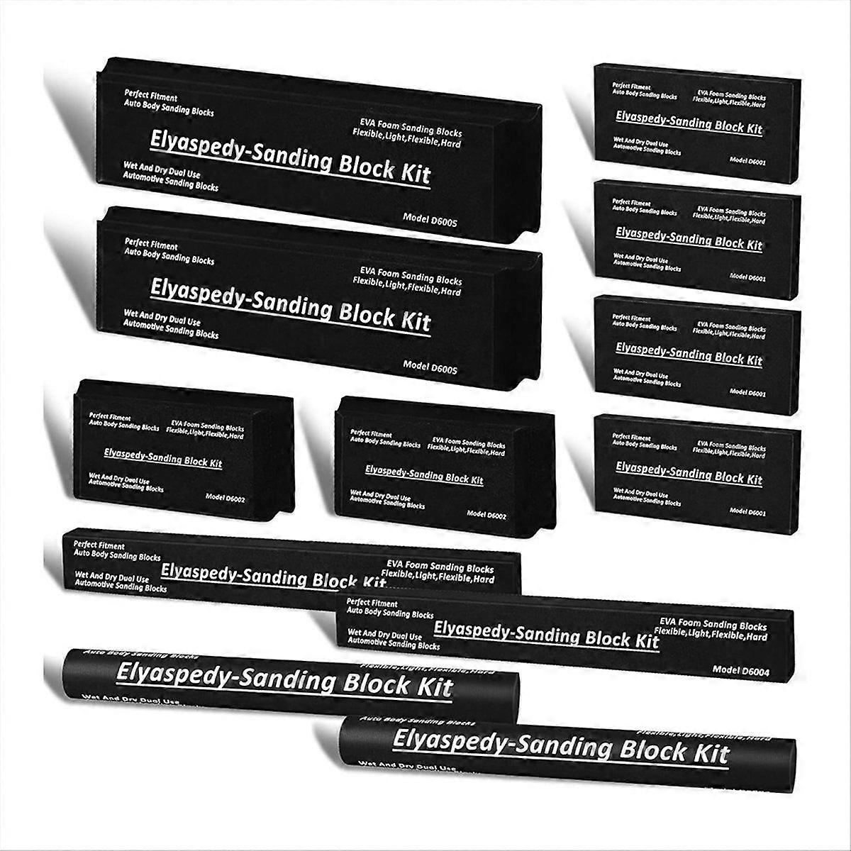 Sanding Block Kit 12 PC - Auto Body Sanding Block Kit,Automotive Sanding Blocks,Sanding Blocks Auto Body