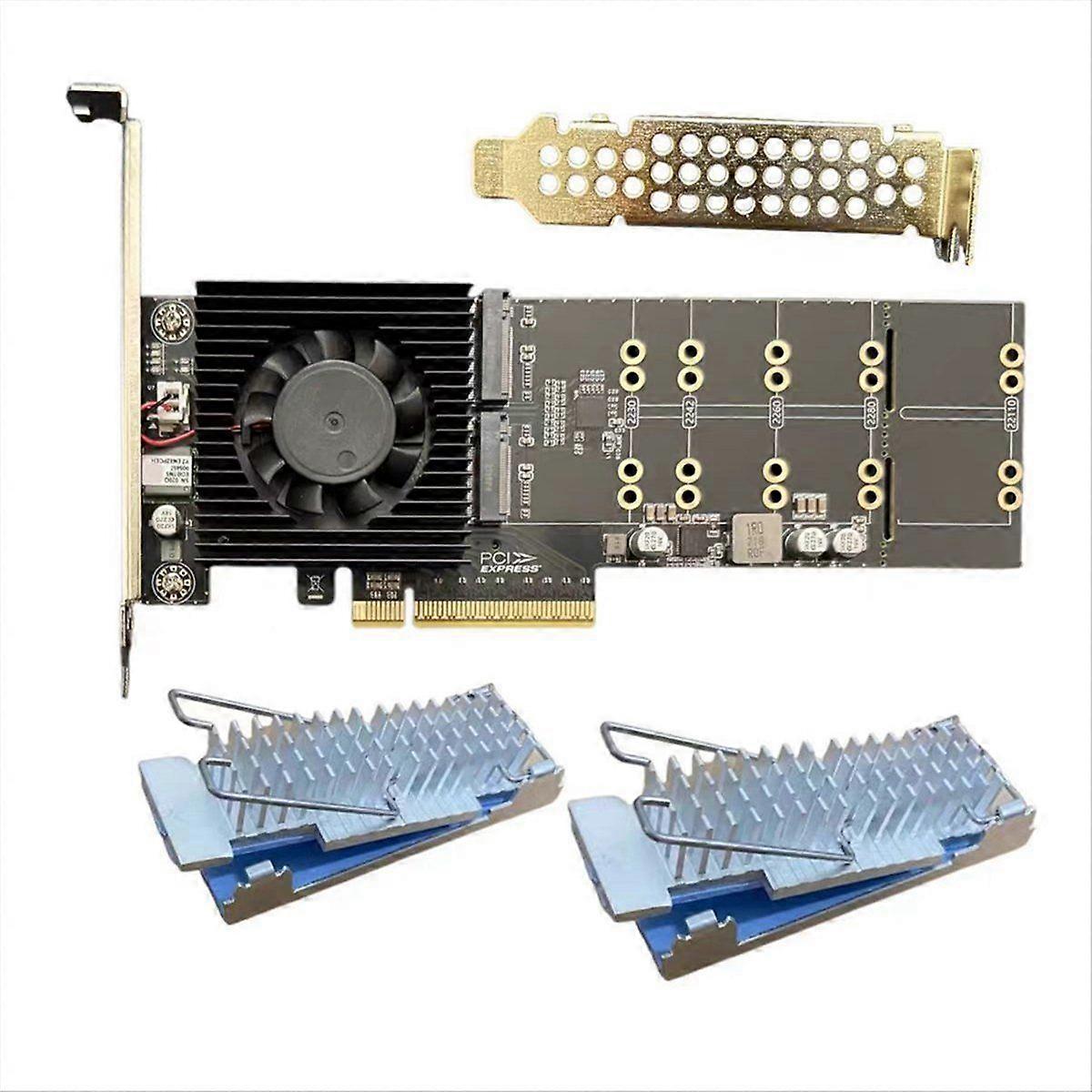 PCle 4.0 X8 to NVME 4-Bit M.2 Hard Disk Expansion Card PLX88024 Drive-Free Split-Free Pcie 4.0 Nvme Expansion Card A