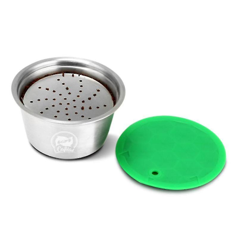 Coffee Servers Tea Pots Reusable Stainless Steel Refillable Coffee Capsule Cup Coffee Tamper Compatible For Nespresso/dolce