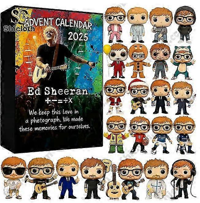 Ed Sheeran 2025 Advent Urlaub Blind Box Weihnachtsbaumschmuck Acryl Anhänger