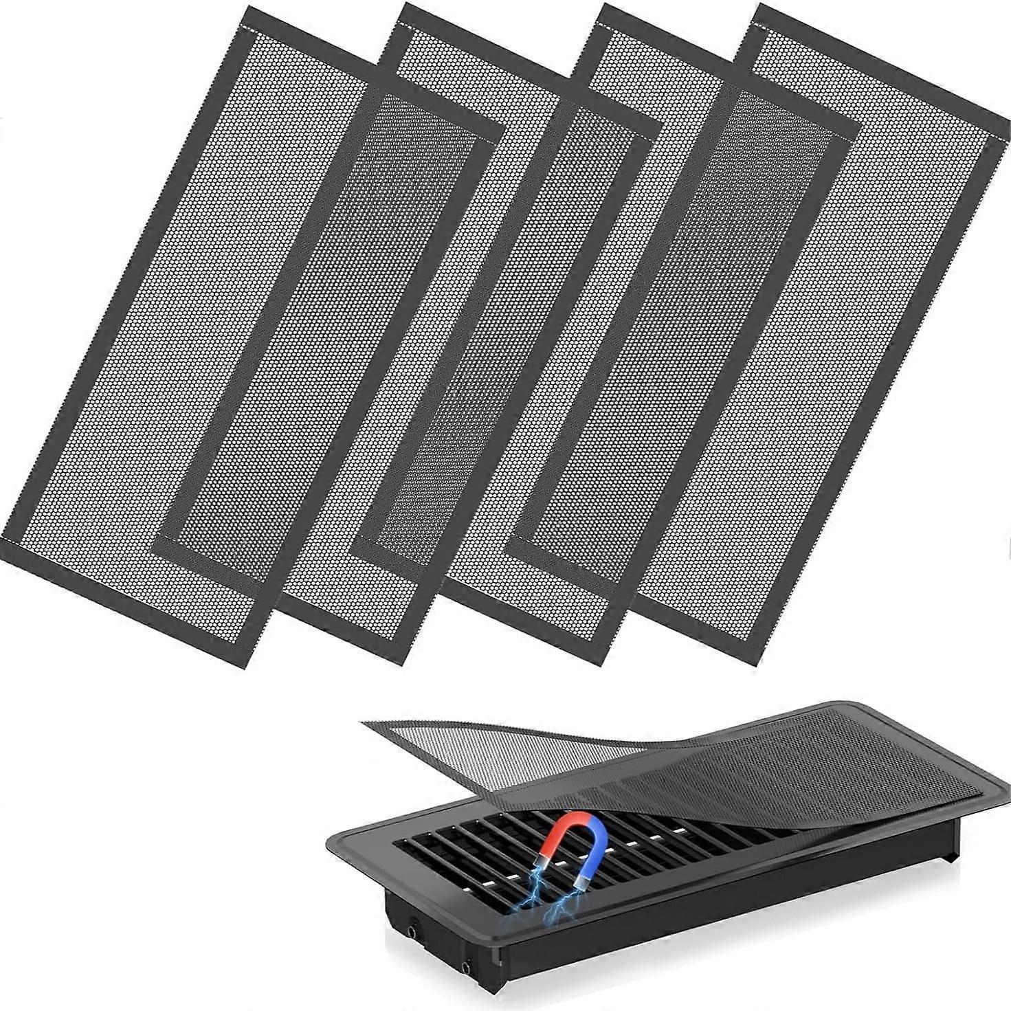 4pc Floor Vent Cover Rectangular Vent Screen Cover Magnetic PVC Ventilation Net Floor Storage Plastic Cover