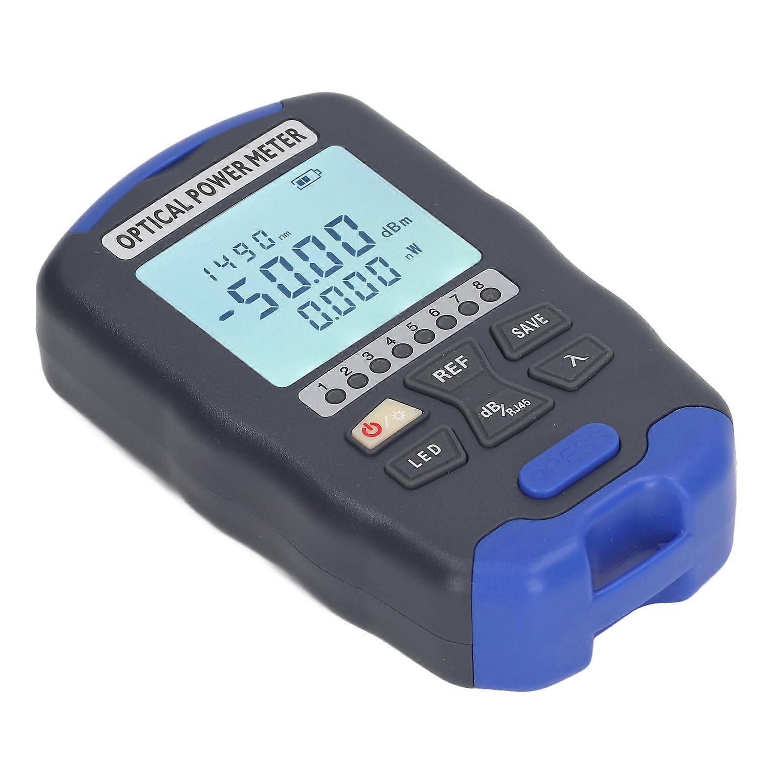 Mini Optical Fiber Power Meter Tester FC SC ST Universal Interface 3 in 1 10KM with LED Light AUA DC70(-70~+10dBm) 