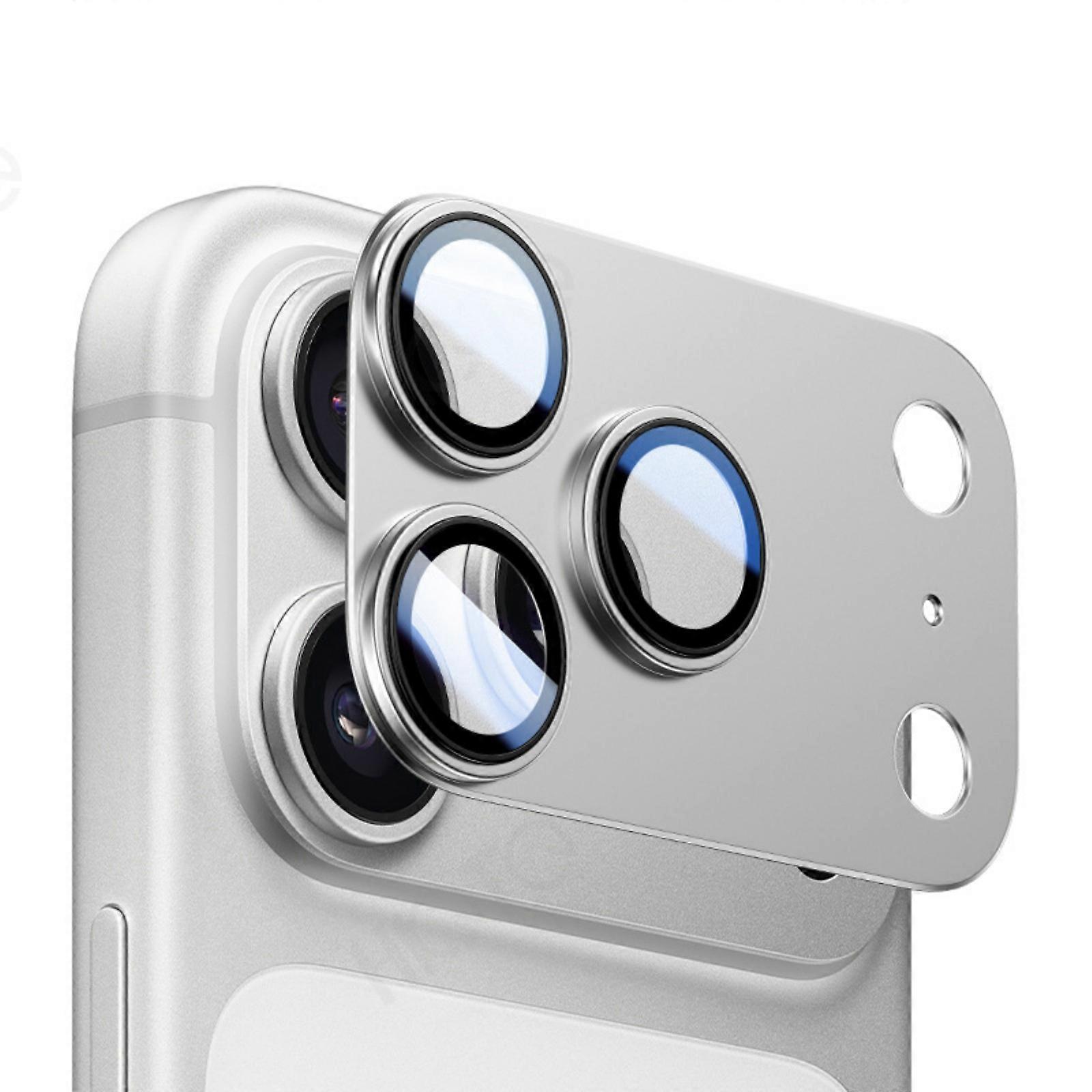 Raised Edged Lens Protector With Matte Surfaces Technology For Phone Precise Openings Scratch Resistant Tempered Glass  Silver