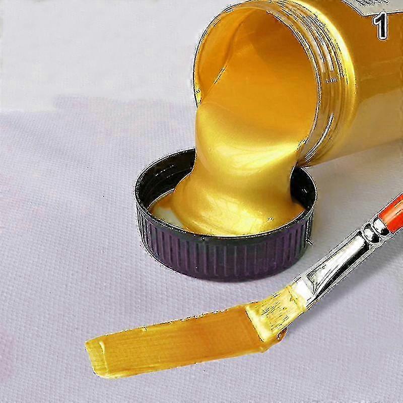 100ml Χρυσό Ακρυλικό Χρώμα - Μεταλλικό Αδιάβροχο Επίχρισμα για Βιοτεχνικά Έργα