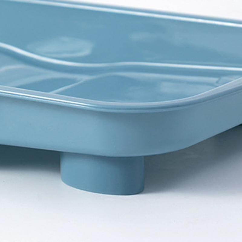 Dish Drying Rack Blue with Detachable Base & Fast Drainage Design
