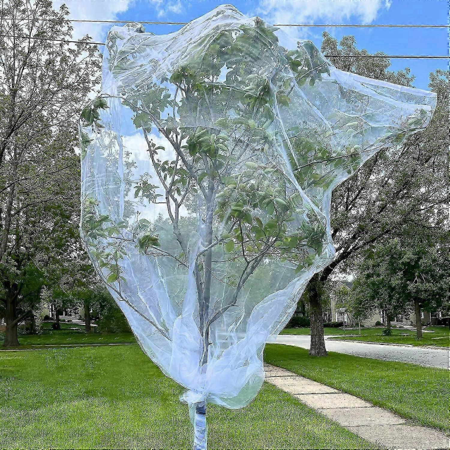 2 Pcs Fruit Tree Netting with Zipper & Drawstring, 6ft x 6ft Insect & Bird Netting for Garden Protection, Ultra-Fine Mesh Garden Netting Pest Barr_yyc