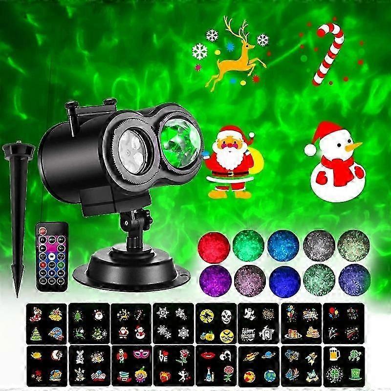 No Fade Card Water Pattern Projection Light 16 Cards Us Plug_Aetheris