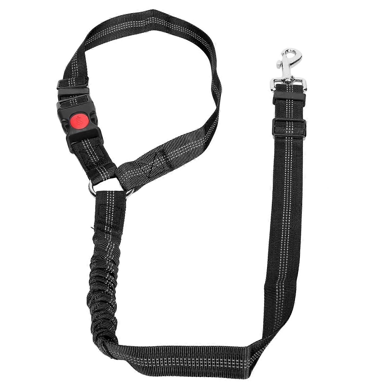 ペット調節可能なヘッドレストシートベルト犬用ナイロン反射安全シートベルトストラップ車用ブラック