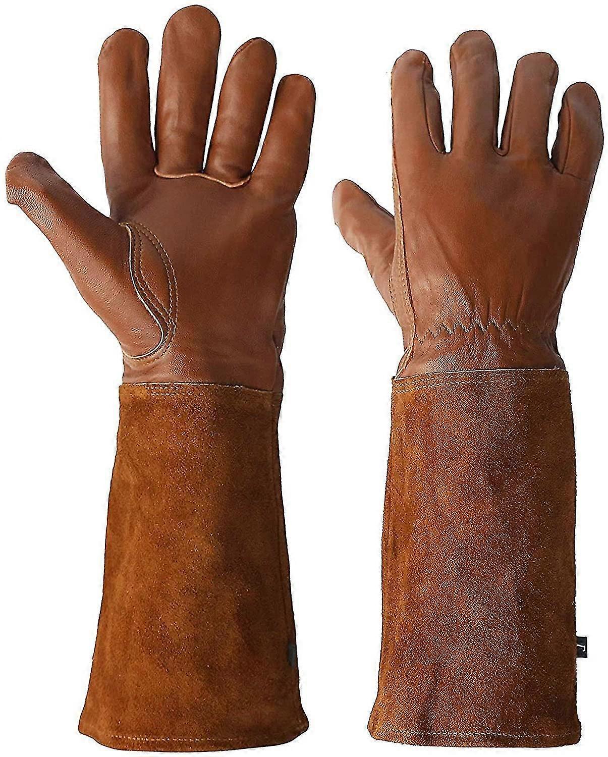 남자와 여자를 위한 장미 가지 치기 장갑, 가죽 원예 장갑