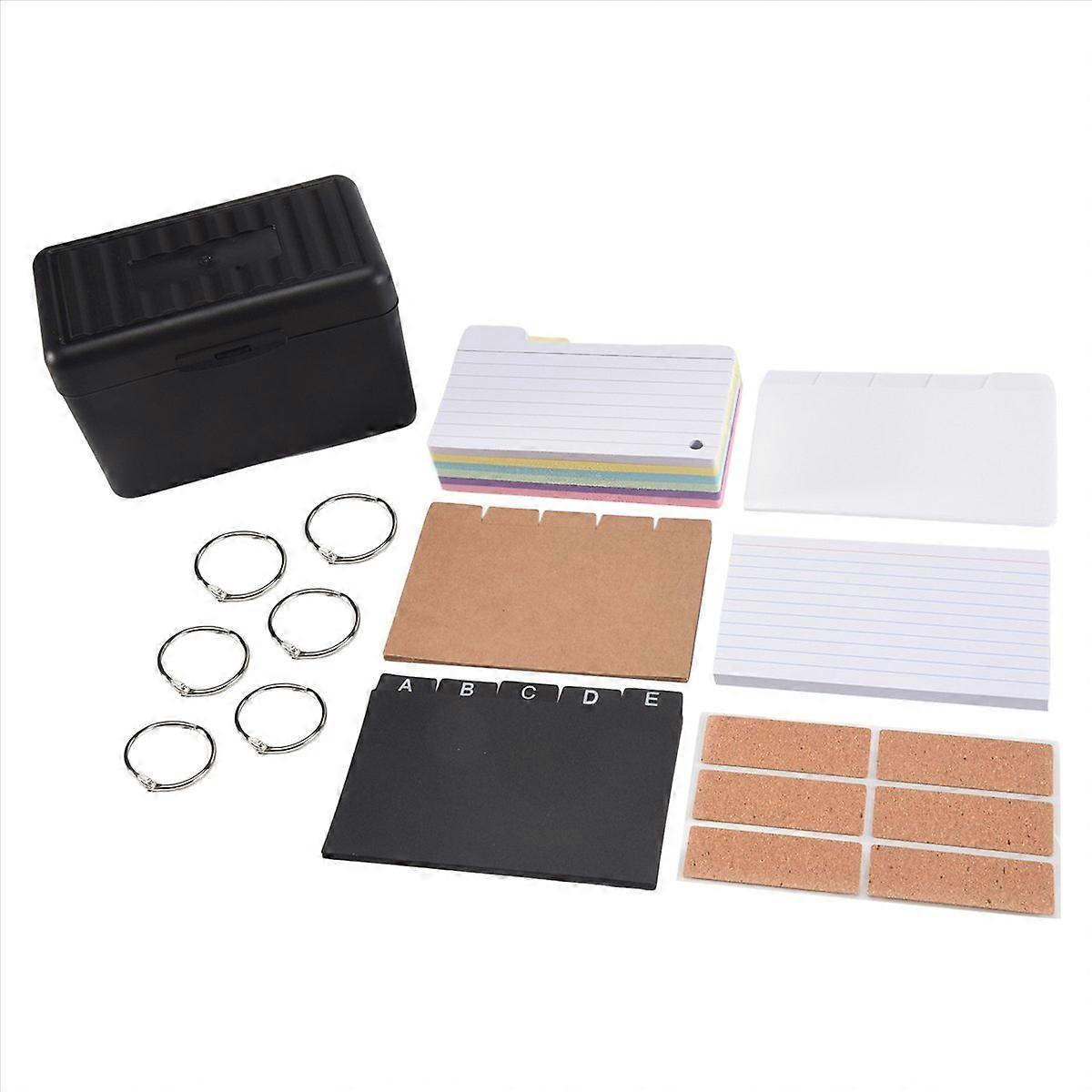 Index Card Holder Set,Index Box with 230 Assorted 