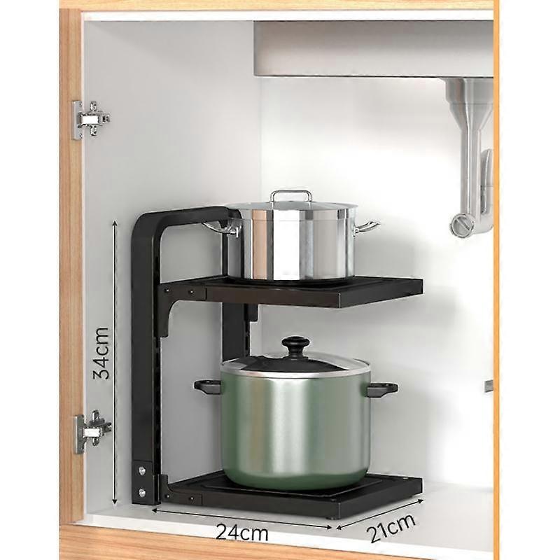 Adjustable kitchen tabletop sink pot lid pot pot rack bowl rack storage rack multi-functional folding storage rack