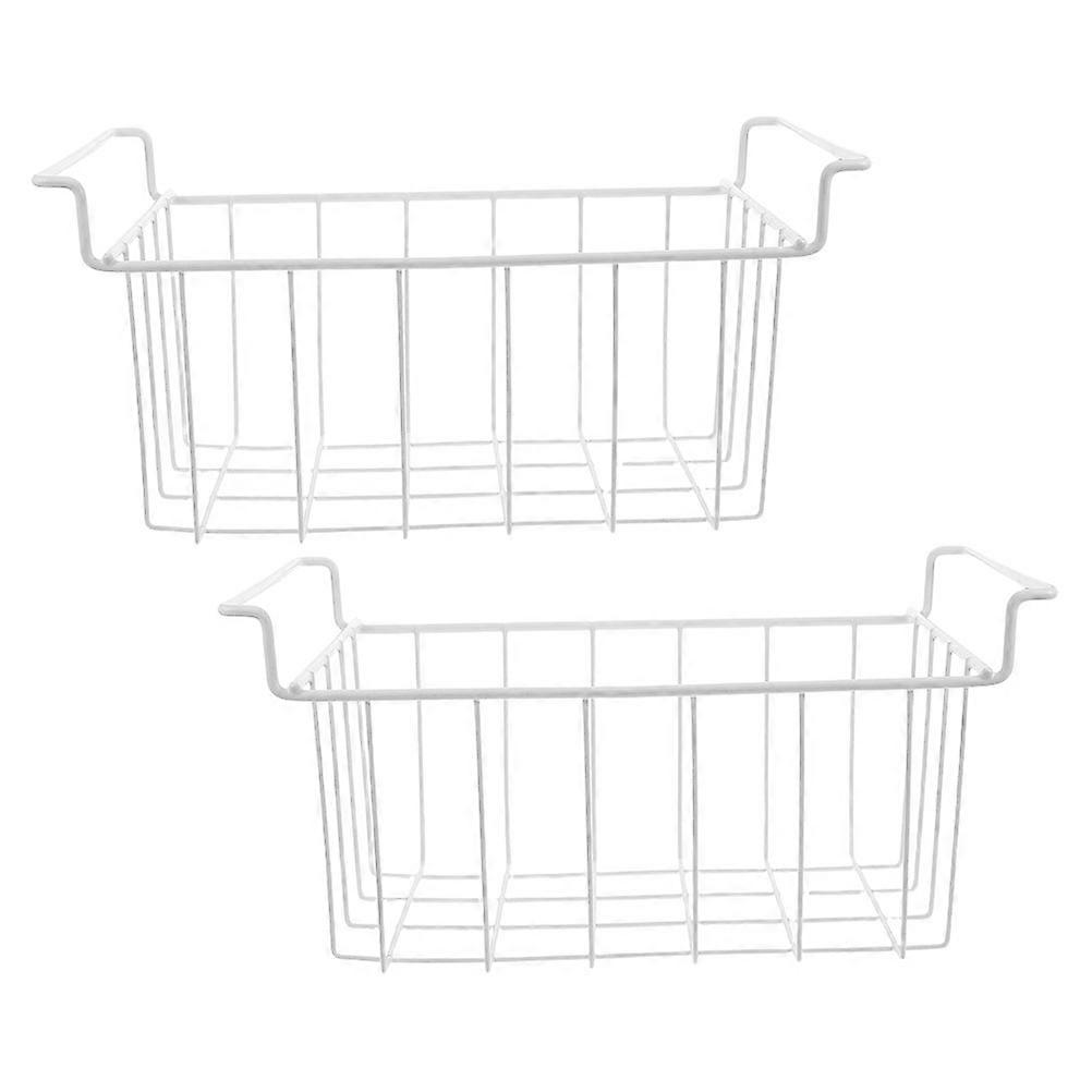 Deep Freezer Organizer Wire Basket for Refrigerator Storage 2Pcs