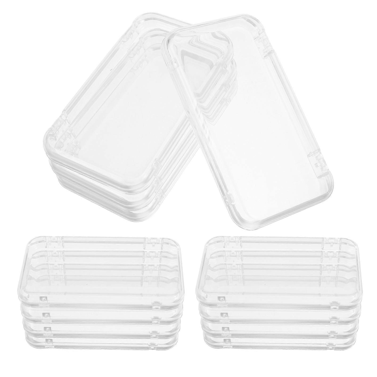 Clear Press on Nail Storage Box for 12Pcs French Tip Display Case