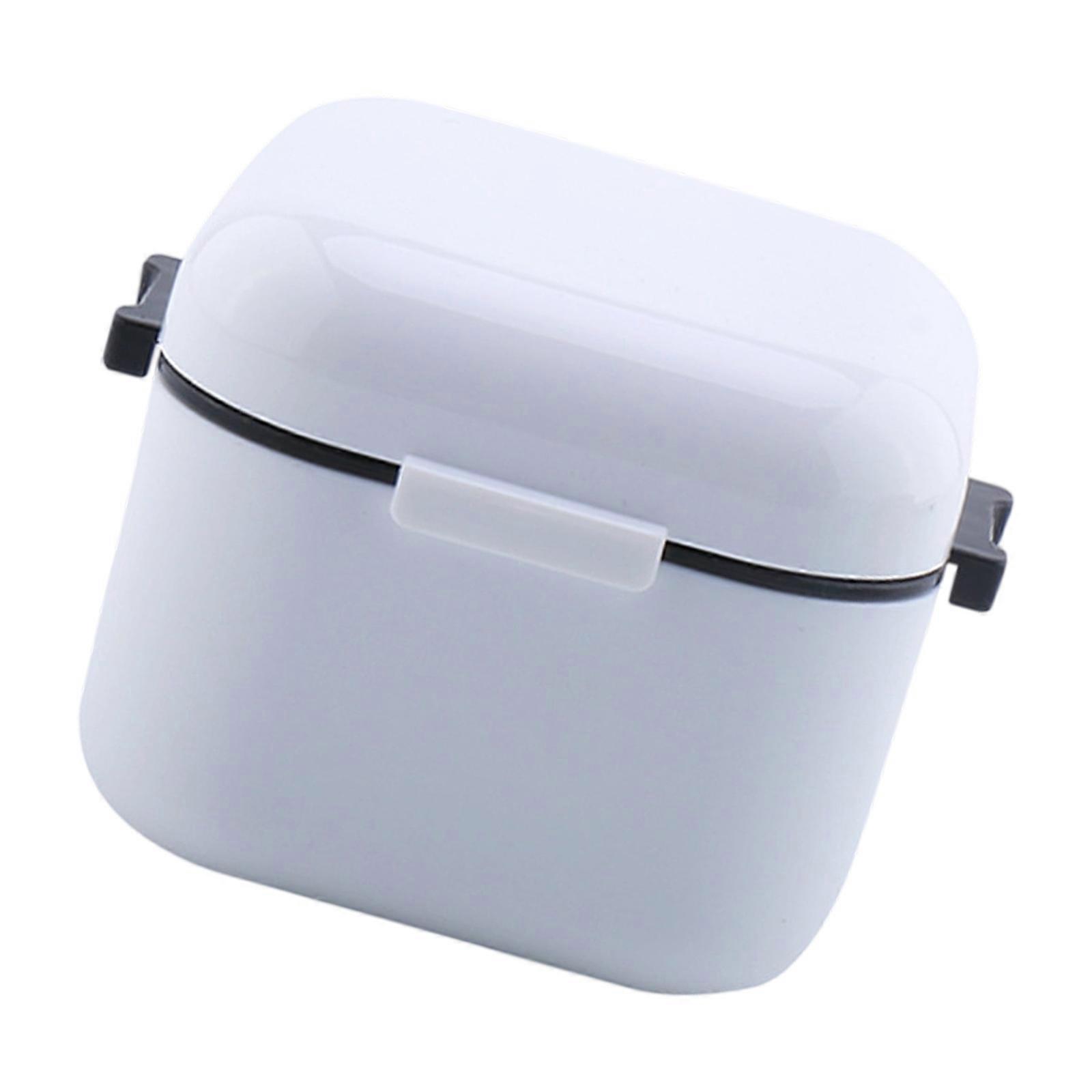 Friendly Portable Nail Drill Bit Sterilizer Plastic Storage Case Hygienic Design Use  White