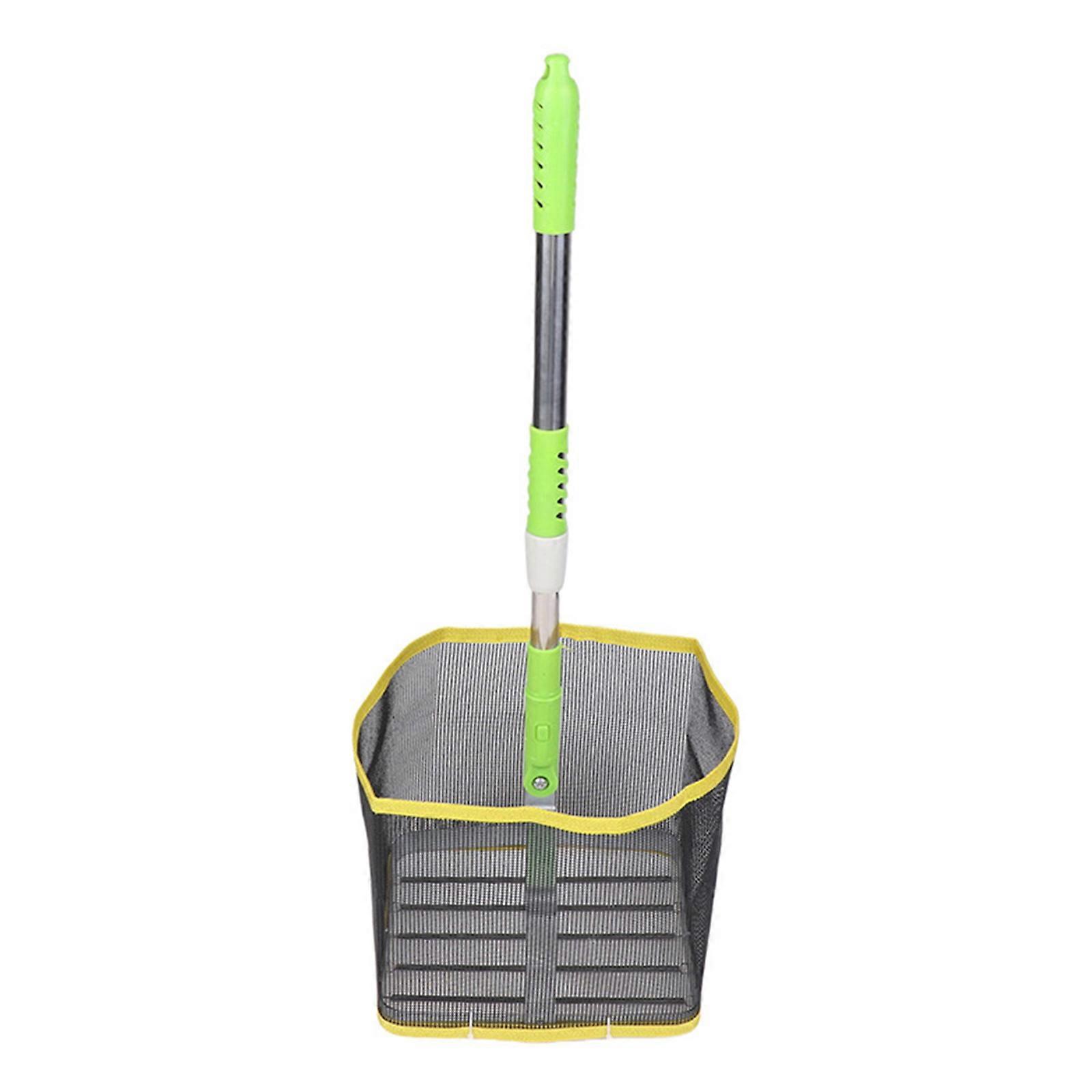Retractable Pingpong Ball Pickup Net Rotating Basket Extendable Handle for Holding 100 Table Tennis Balls Multicolor