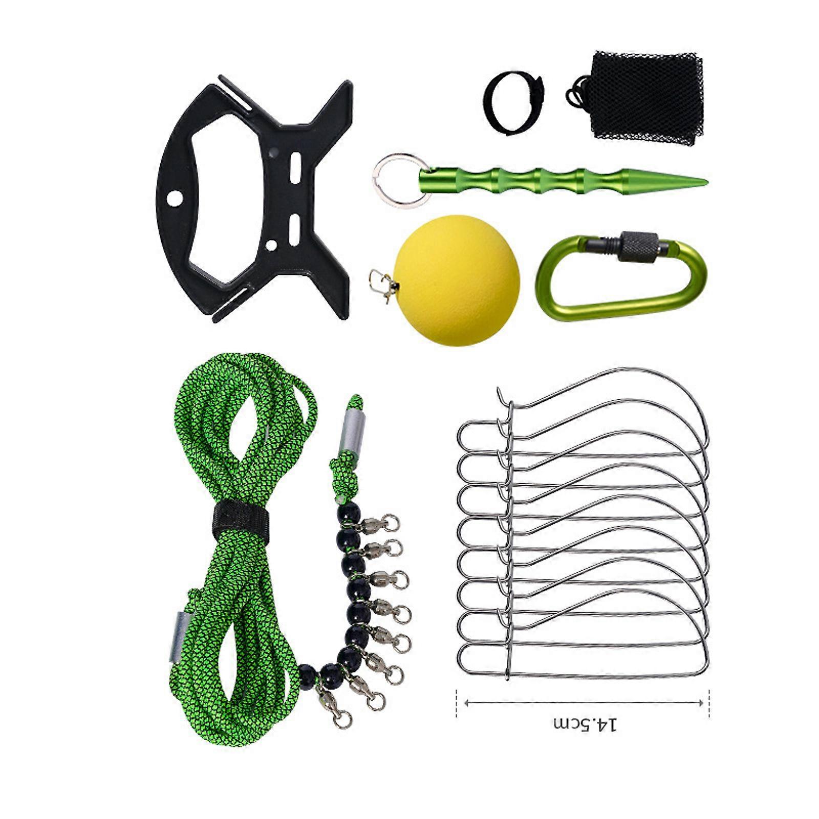 Double Specification Fishing Fish Lock System Presenting Abrasion Proof Rope Not Wrap Spacers And Bright Float Ball Identification  style B