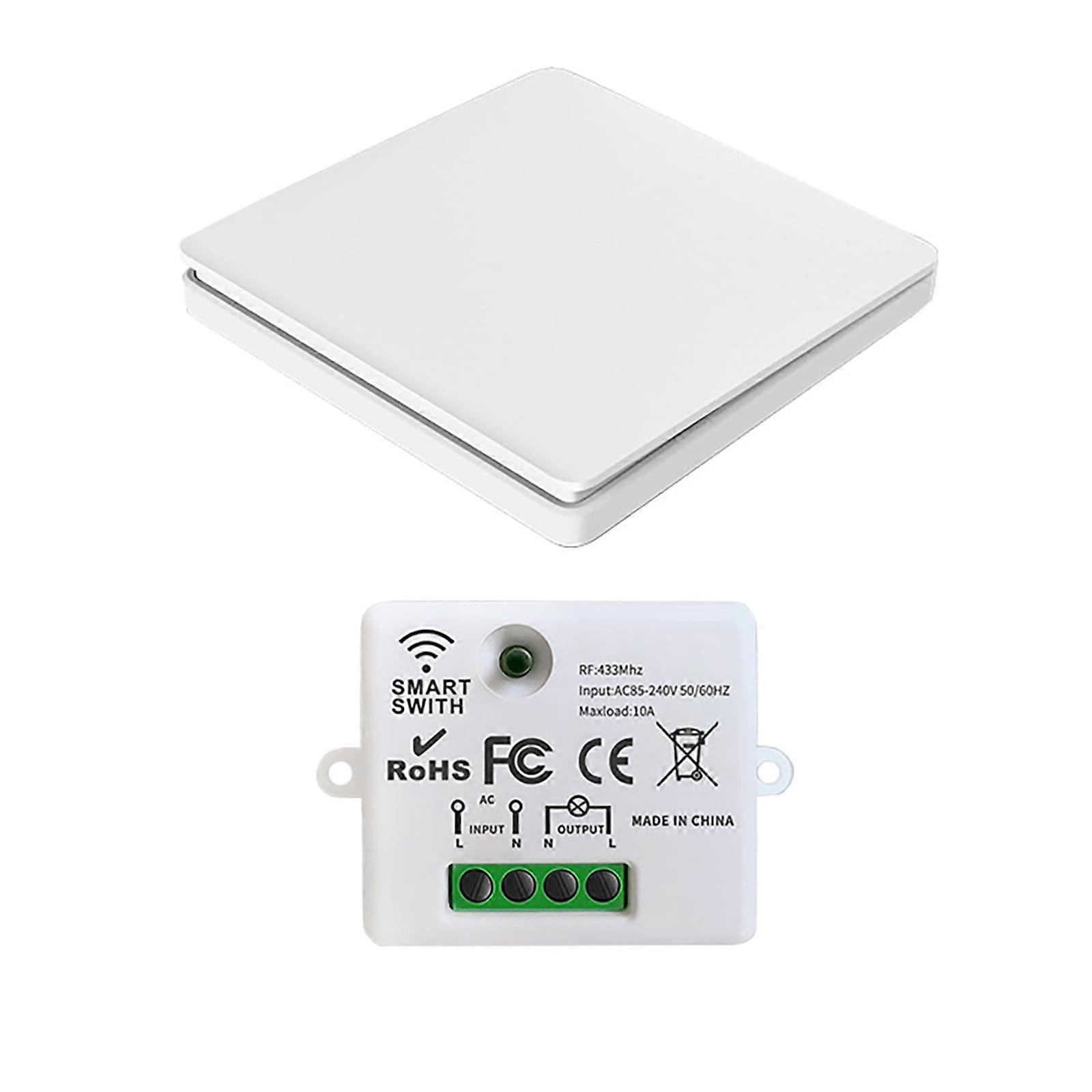 Easy-Pairing Wireless Light Switch for Smart Homes Learning Code Technology, Simplifies Setup for DIY Enthusiasts