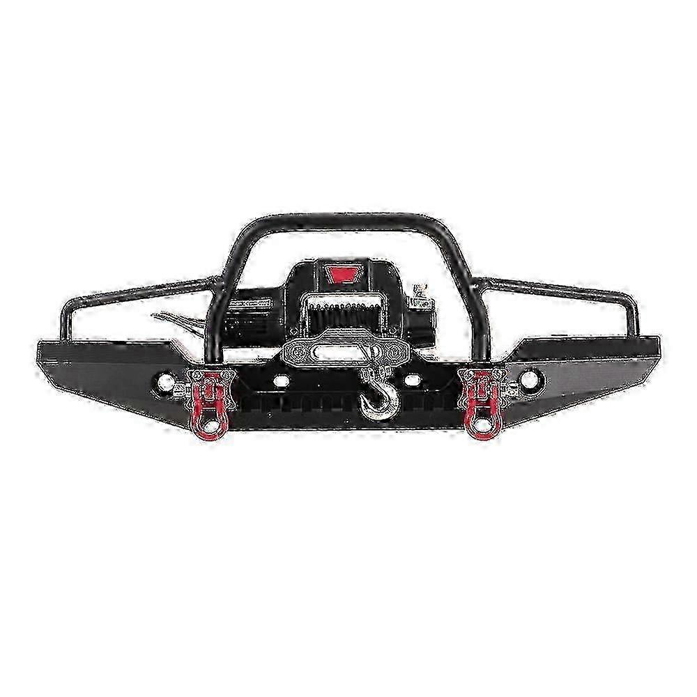 Winch-compatible front bumper for jeeps, durable metal with 2 LED light pods z