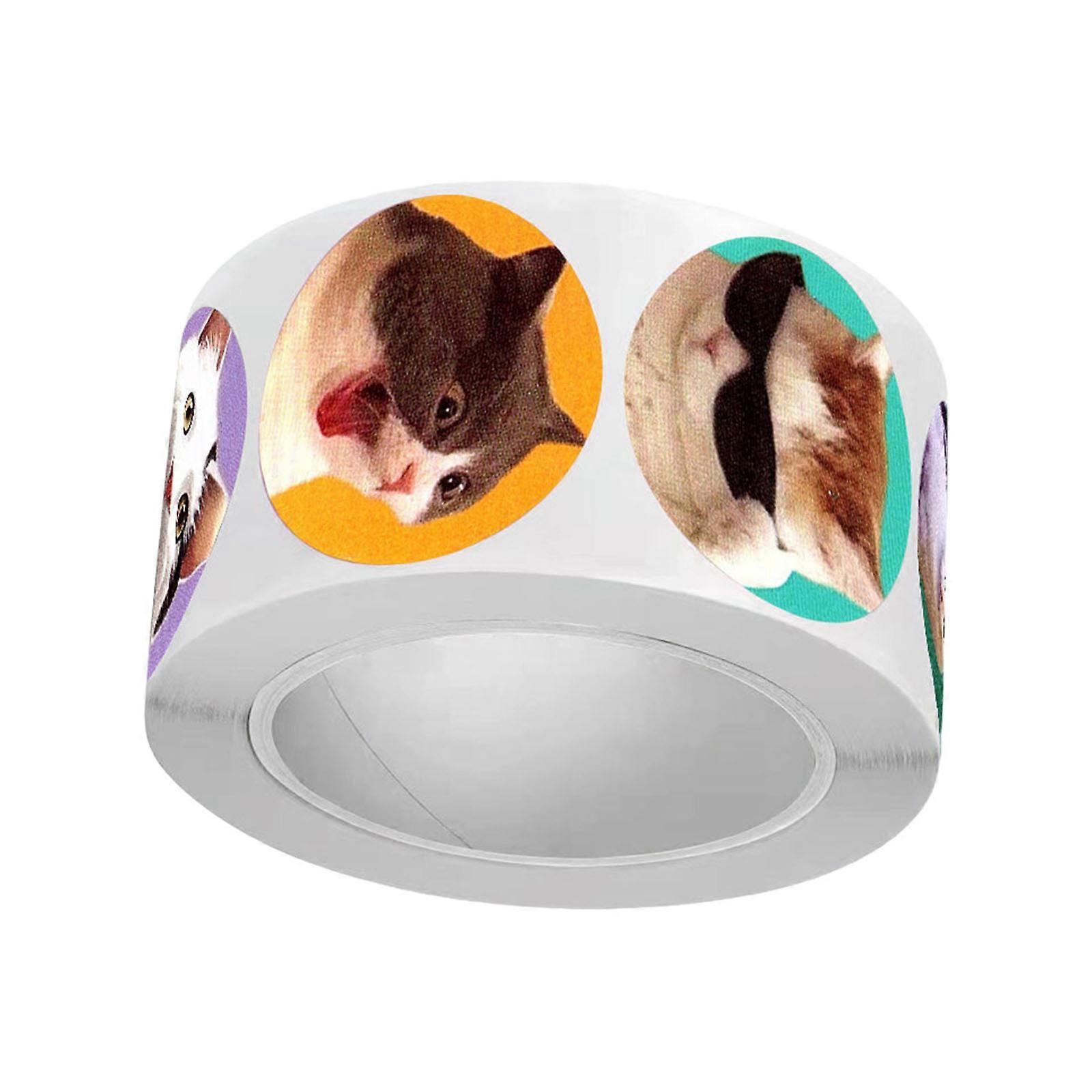 1 Roll Reusable Cartoon Animals Design Sticker Adhesive Paper Decorative Sticker For Crafting Decorating And Organizing Multicolor