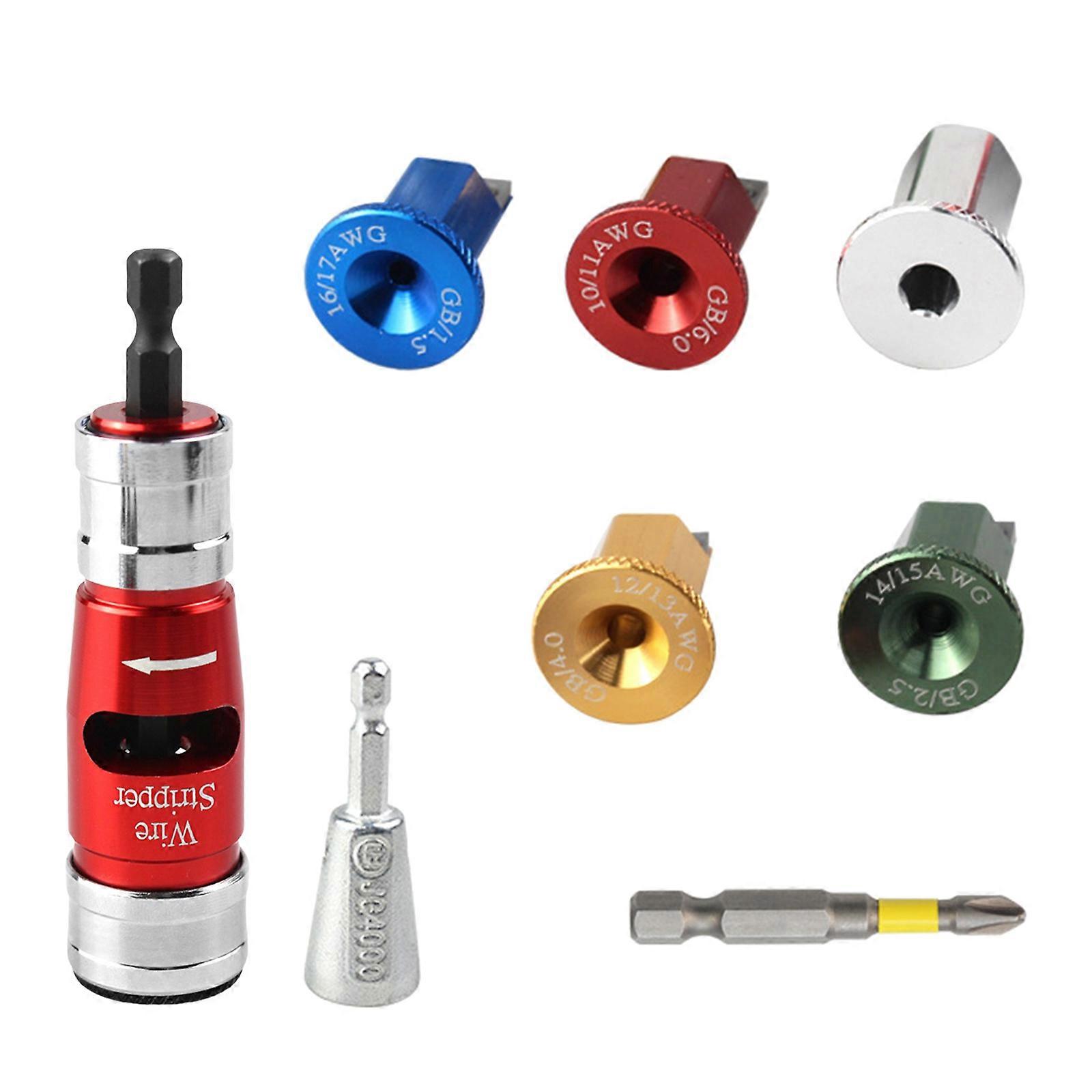 Wire Stripper for Drill Wire Twisters Wire Stripping and Twisting Tool Adjustable Cable Stripper Electrician Tool Wire Multicolor