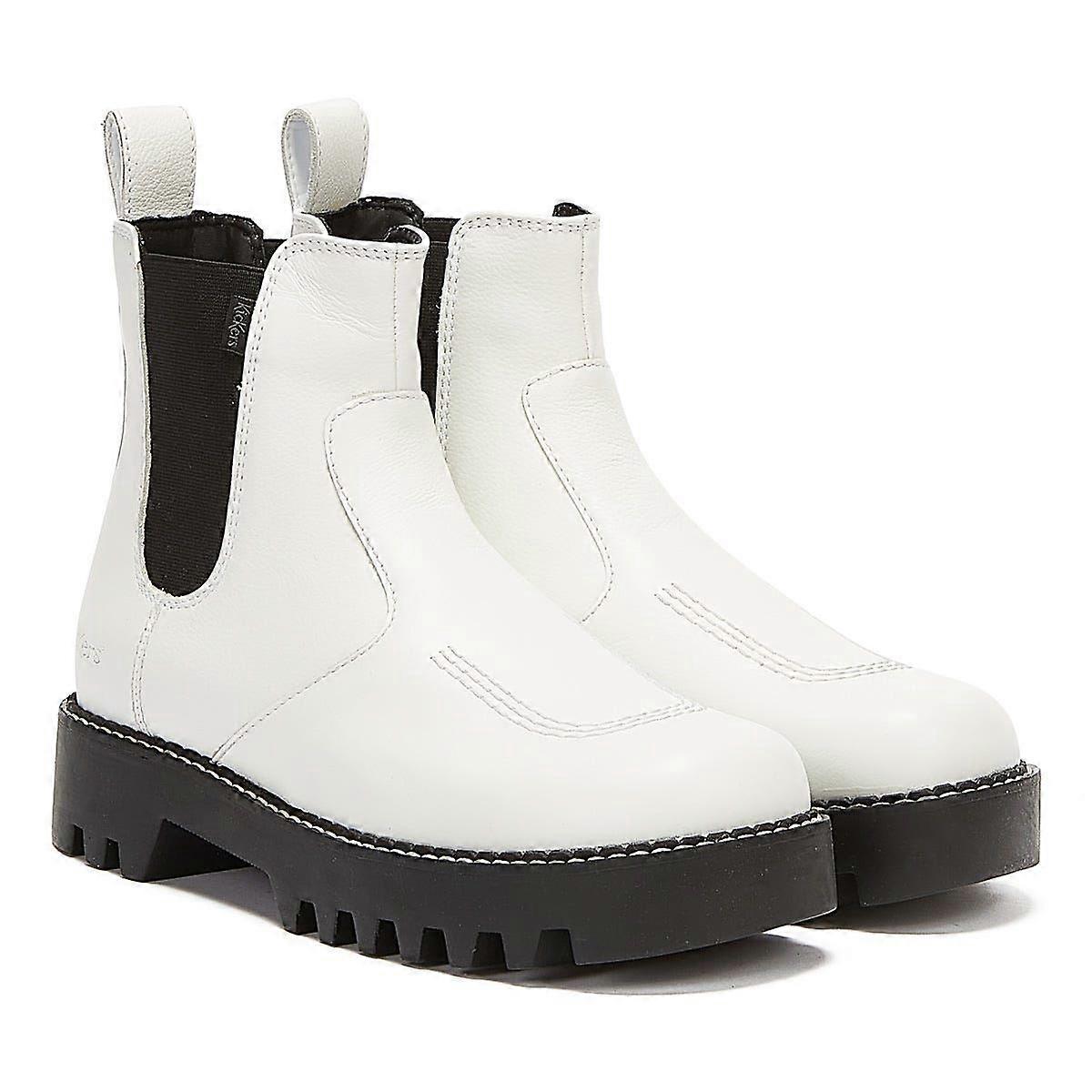Kickers Kizziie Chelz Womens White Boots