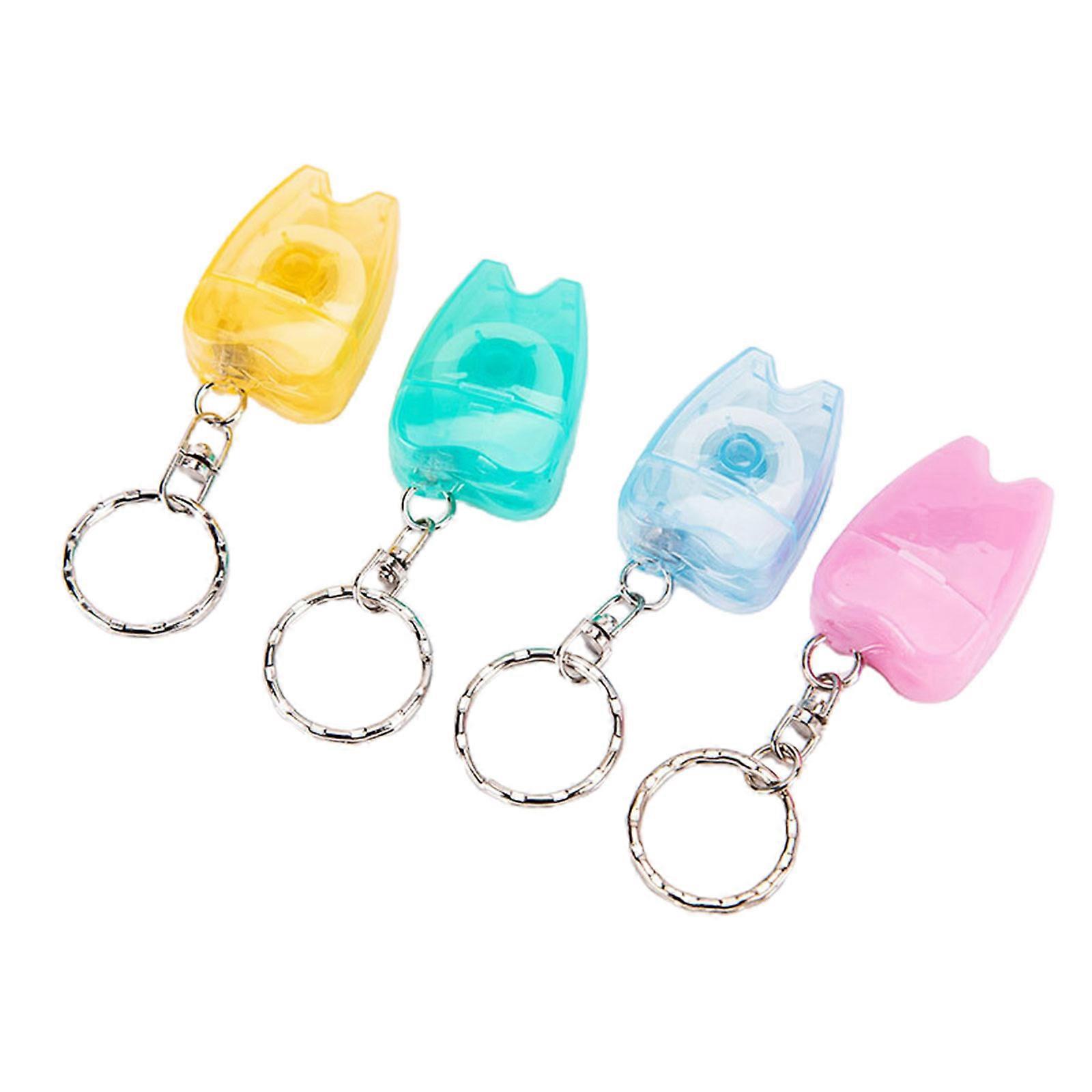 Flat Teeth Floss Tooth Keychain Floss Cleaning Oral Care Tool Gentle Oral Cleaning Tools Health Clean Wire for Daily Use Multicolor