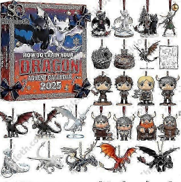 Το καλύτερο πώς να εκπαιδεύσετε το Dragon Advent Holiday Blind Box Χριστουγεννιάτικο δέντρο Διακόσμηση Ακρυλικό μενταγιόν