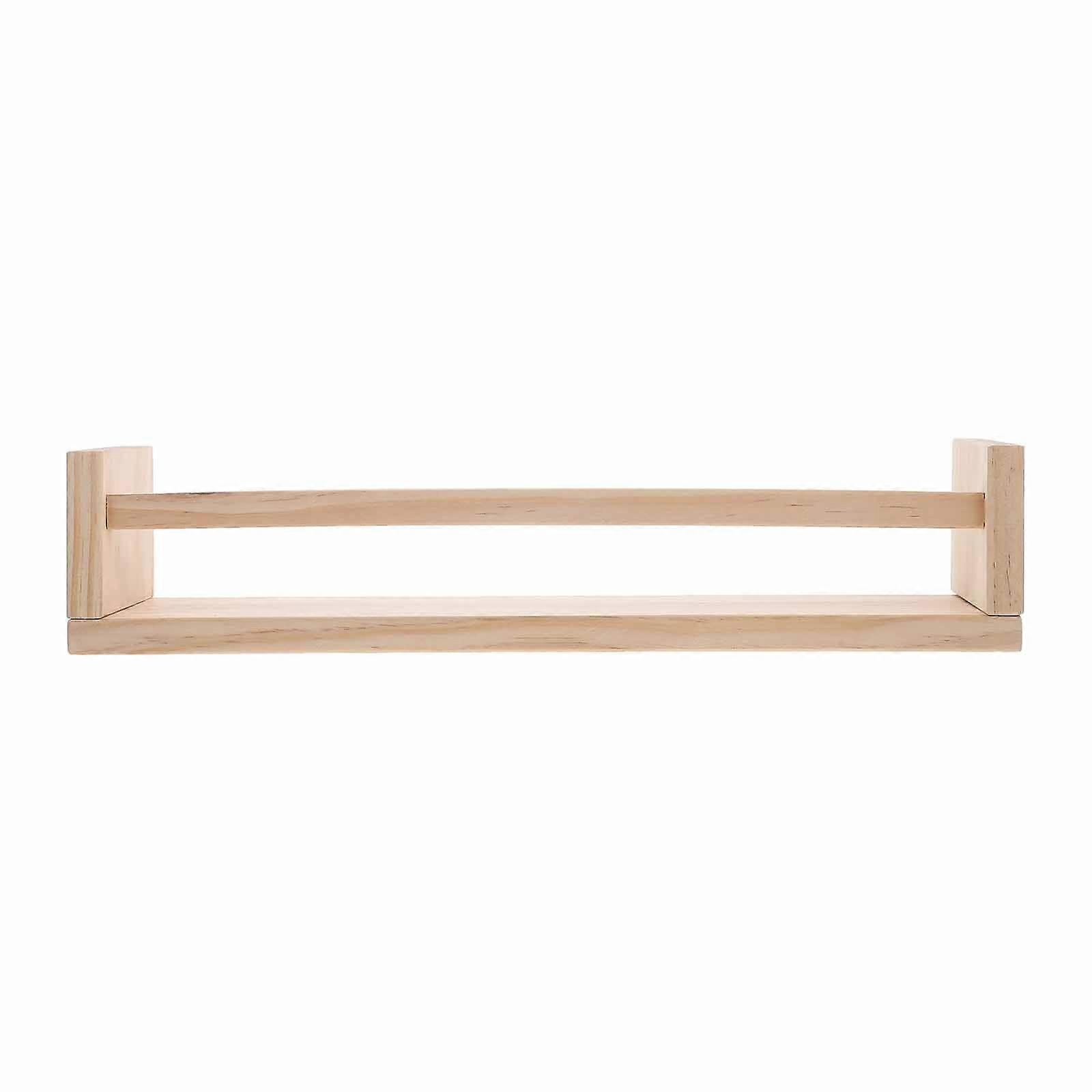 1Set Household Wall Rack Wooden Wall Shelf Multi-function Floating Shelf for Home