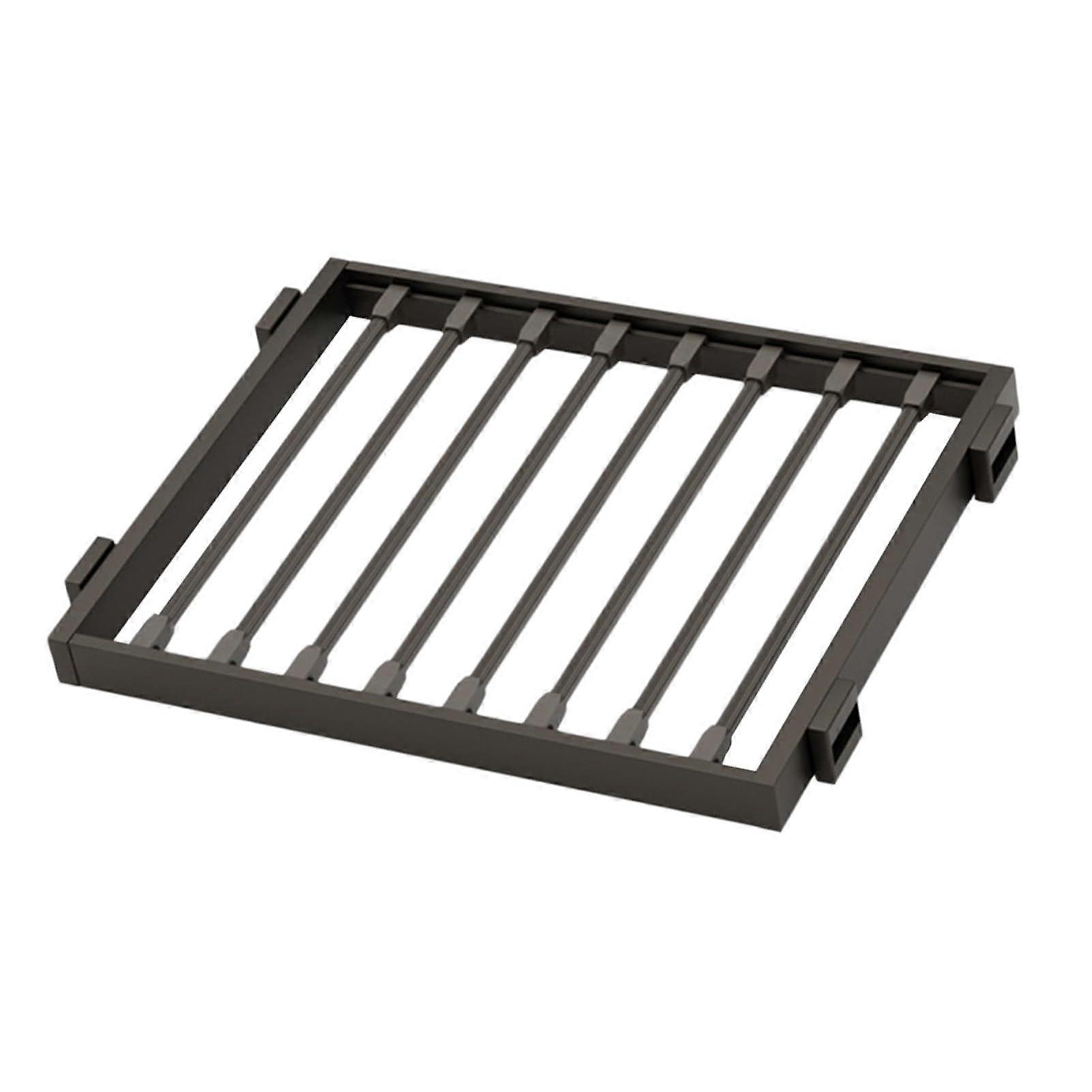 Washing Machine Drying Rack with Adjustable PullOut Trouser Hanger, Aluminum Alloy Hidden Clothes Rail (610660mm Width, 540mm Depth)