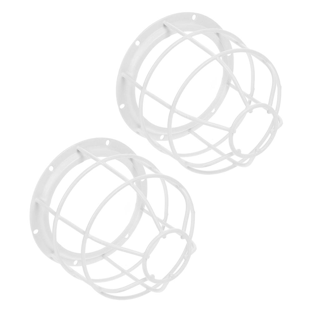 Light Protective Guard 2Pcs Metal Wire Lamp Shade For Factory Lighting With Minimalist Style Providing Reliable Bulb Protection