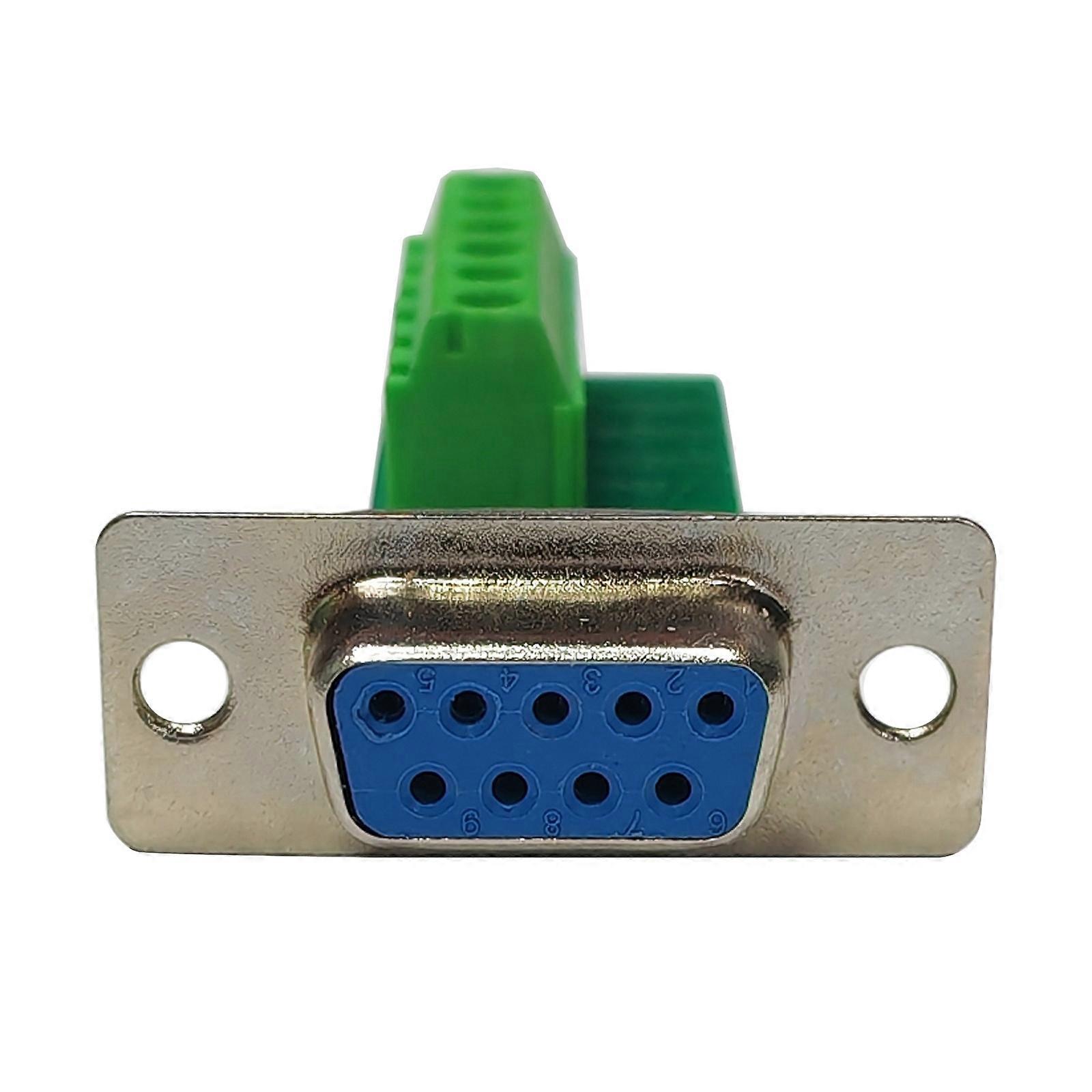 DB9 9PIN Male Female Serial Port Connector to Terminal Adapter D-SUB COM RS232 to RS485 Converter Board Terminal Block Multicolor