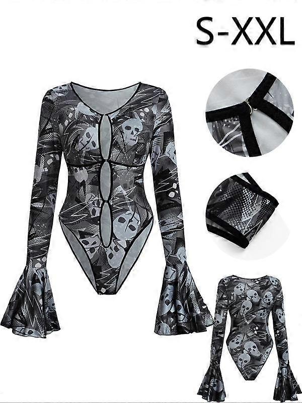 Cute & Edgy Skeleton Romper!  Front Button PJs for Women �C So Soft! #LoungewearVibes