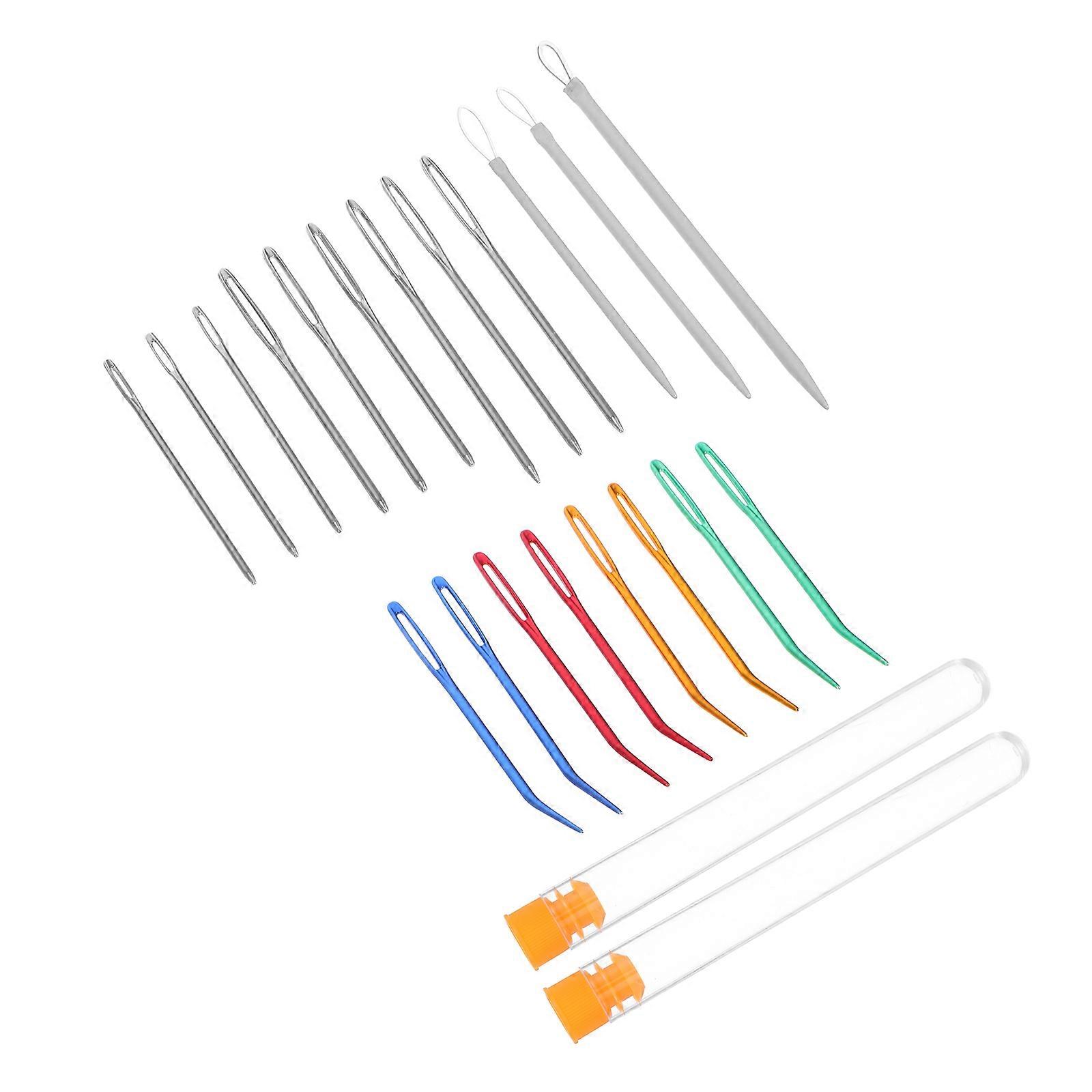 Assorted Color Large Eye Needles For Mending And Knitting Tools Including Durable Materials Convenient Storage 1 Set