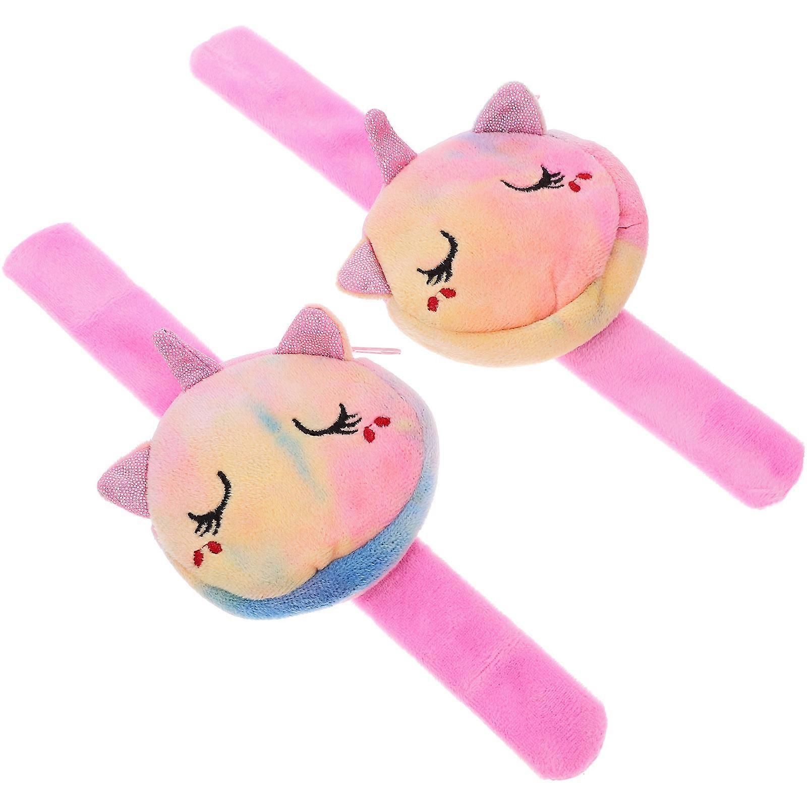 Bracelets licorne roses à claquer (lot de 2)