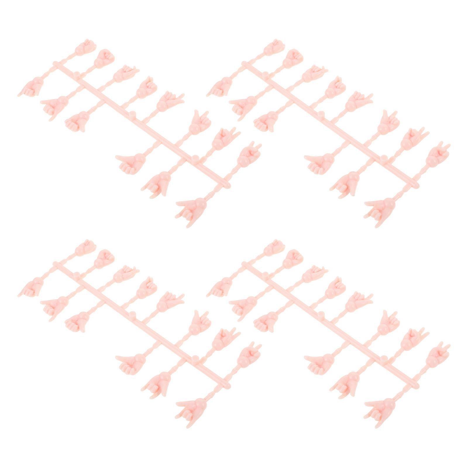 Mini Doll Hands for Crafts Realistic Plastic Doll Hands 4Sets