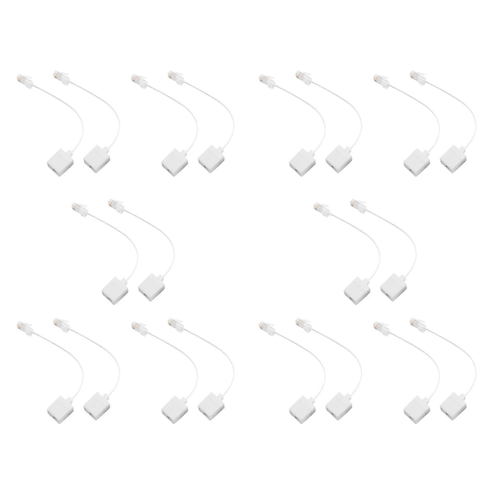 20 Socket 8P4C / RJ45 Male RJ11 6P4C to Female M / F Adapter Telephone Ethernet