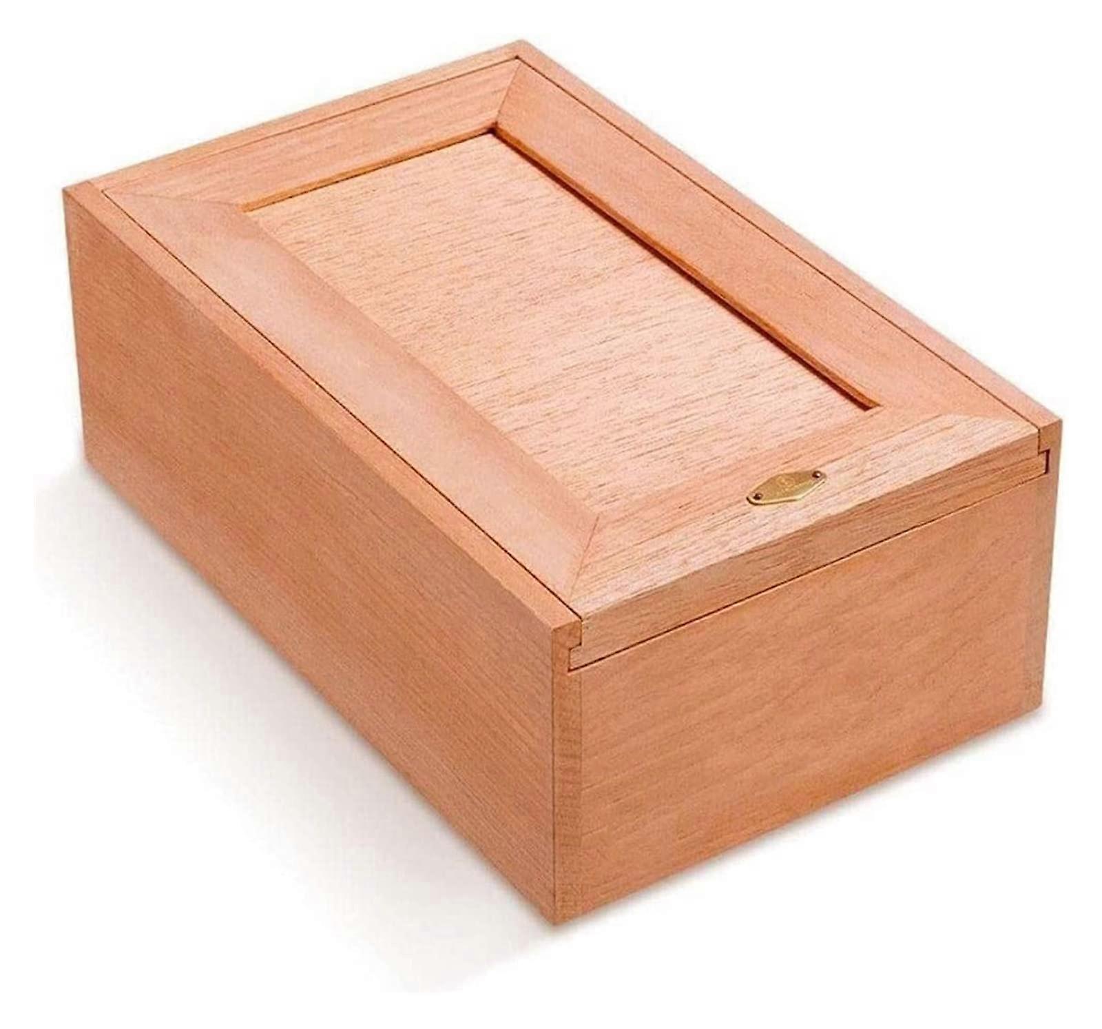 Cigar Box with Hinged Lid Decorative Wooden Storage Box for Keepsakes and Multipurpose Use