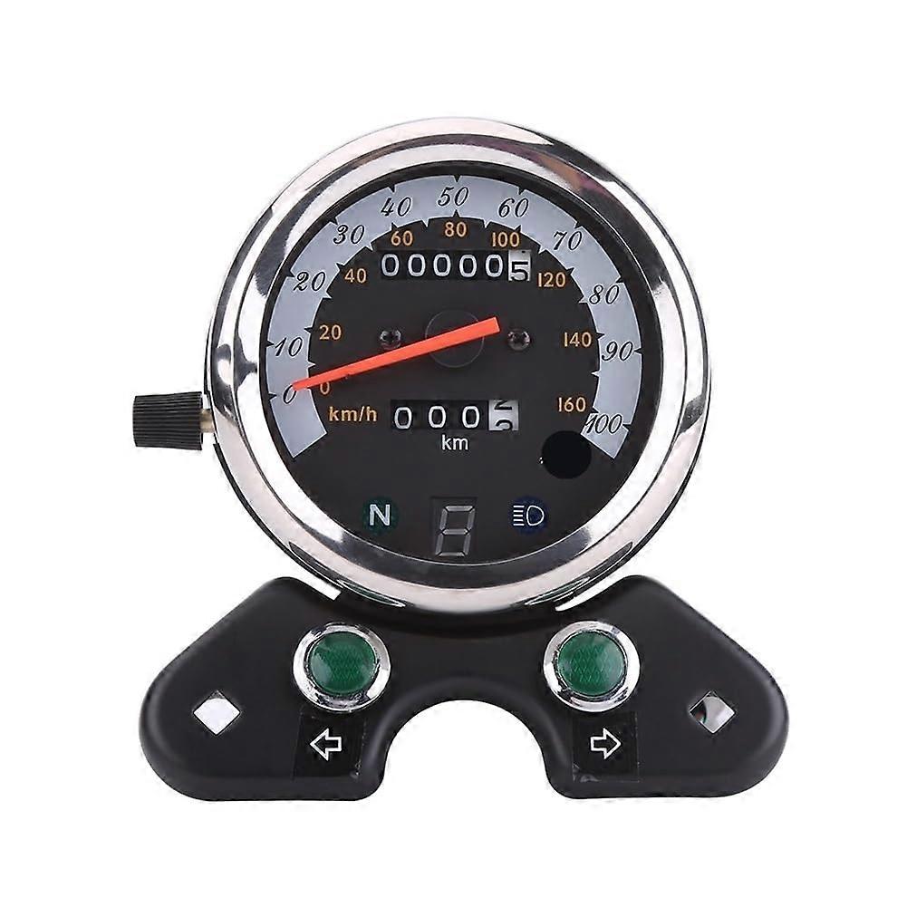 Universal Motorcycle Speedometer and Digital Tachometer with Dual Display and Accurate RPM Gauge