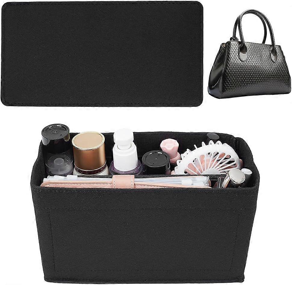 Felt Tote Bag Insert Organizer Felt Handbag Organizer Multiple Compartments Toiletry Bag Insert Interior Shaper Detachable Rectangle Bag In Bag for Sp
