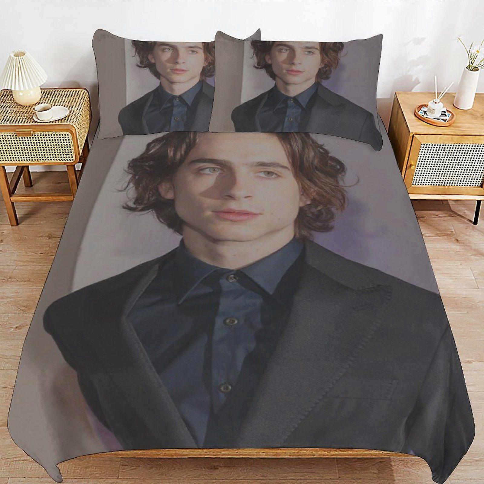 1222XB Timothe Chalamet Everyday Sleep Housse de couette douce et confortable avec fermeture éclair et tissu infroissable (KL1222)